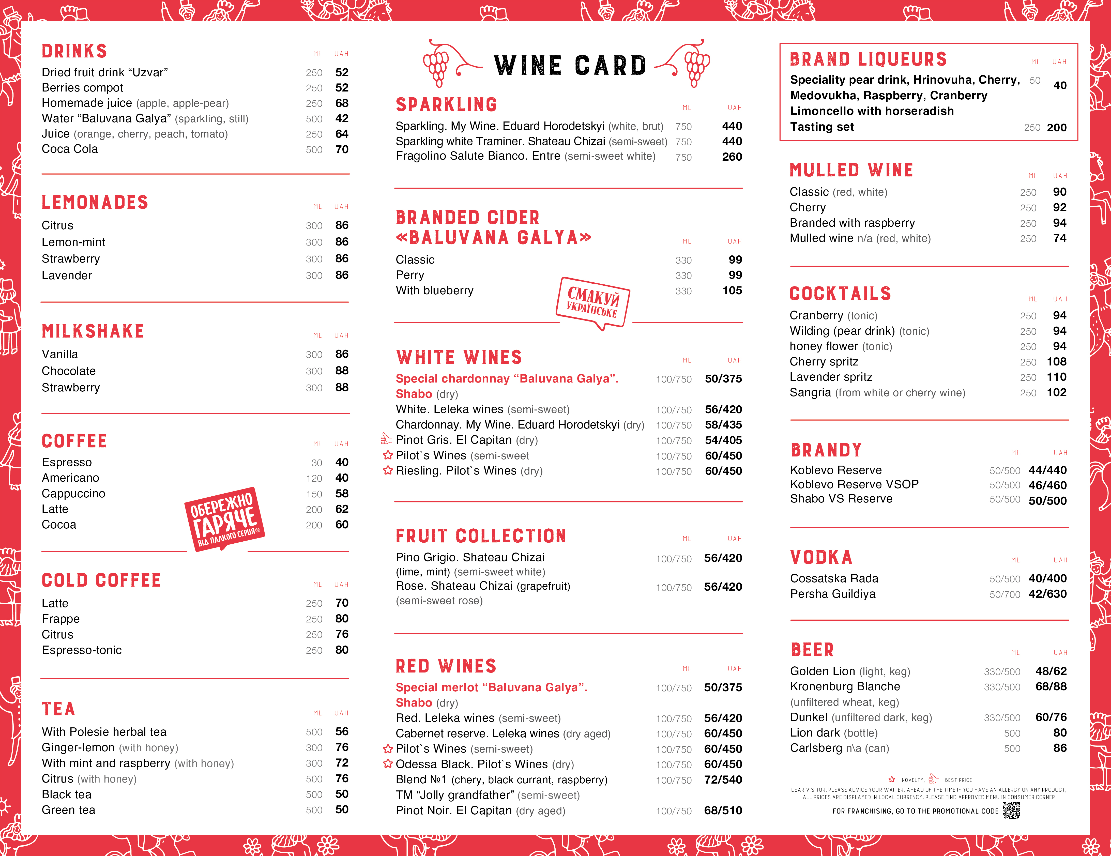 Varenychna Baluvana Galya menu 8