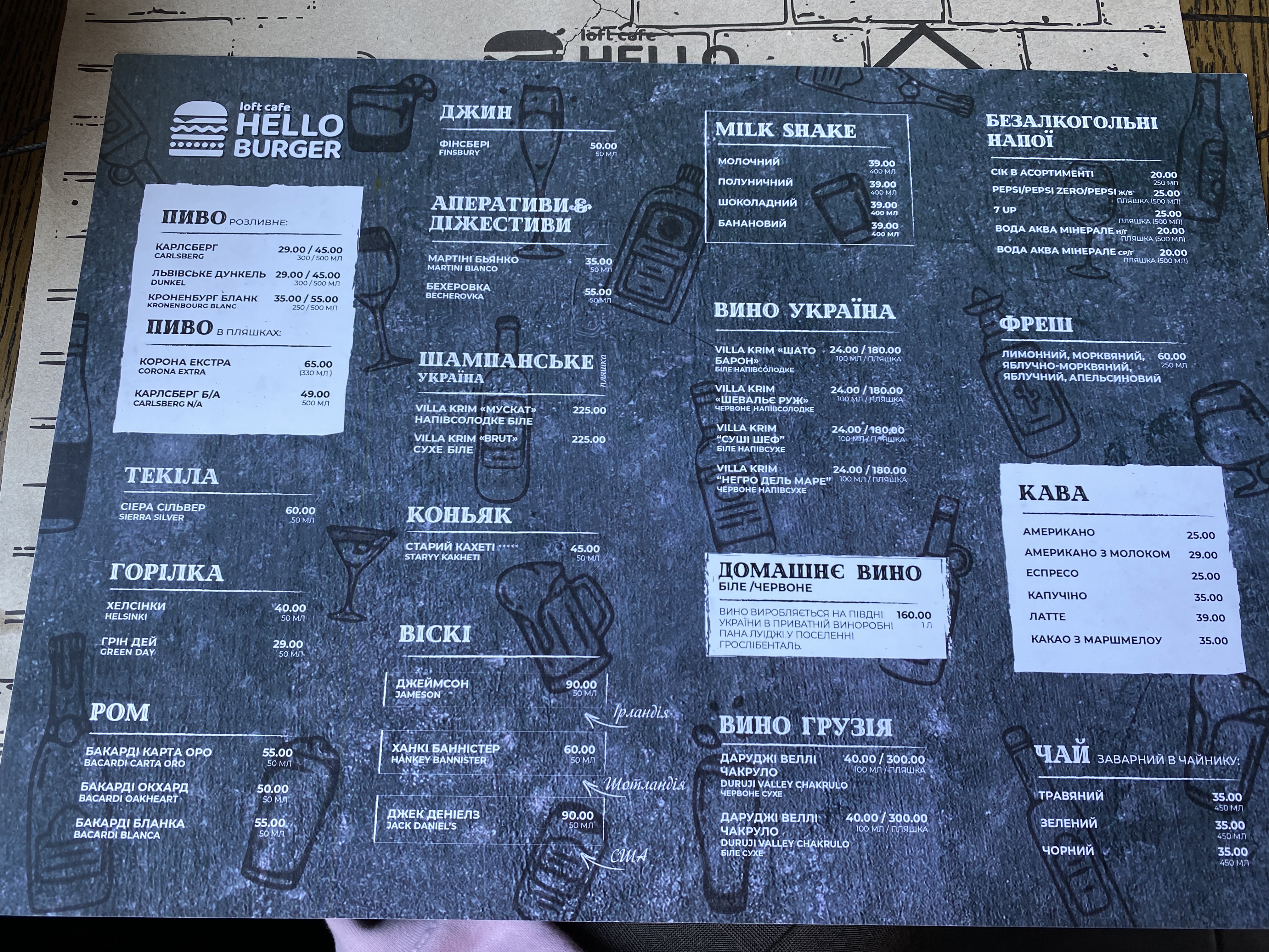 HELLO BURGER menu 2