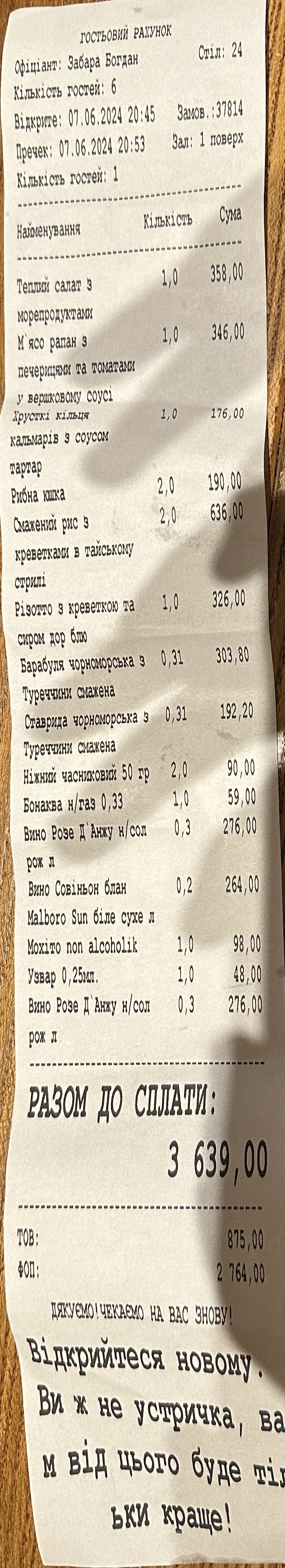 Чорноморка menu 9