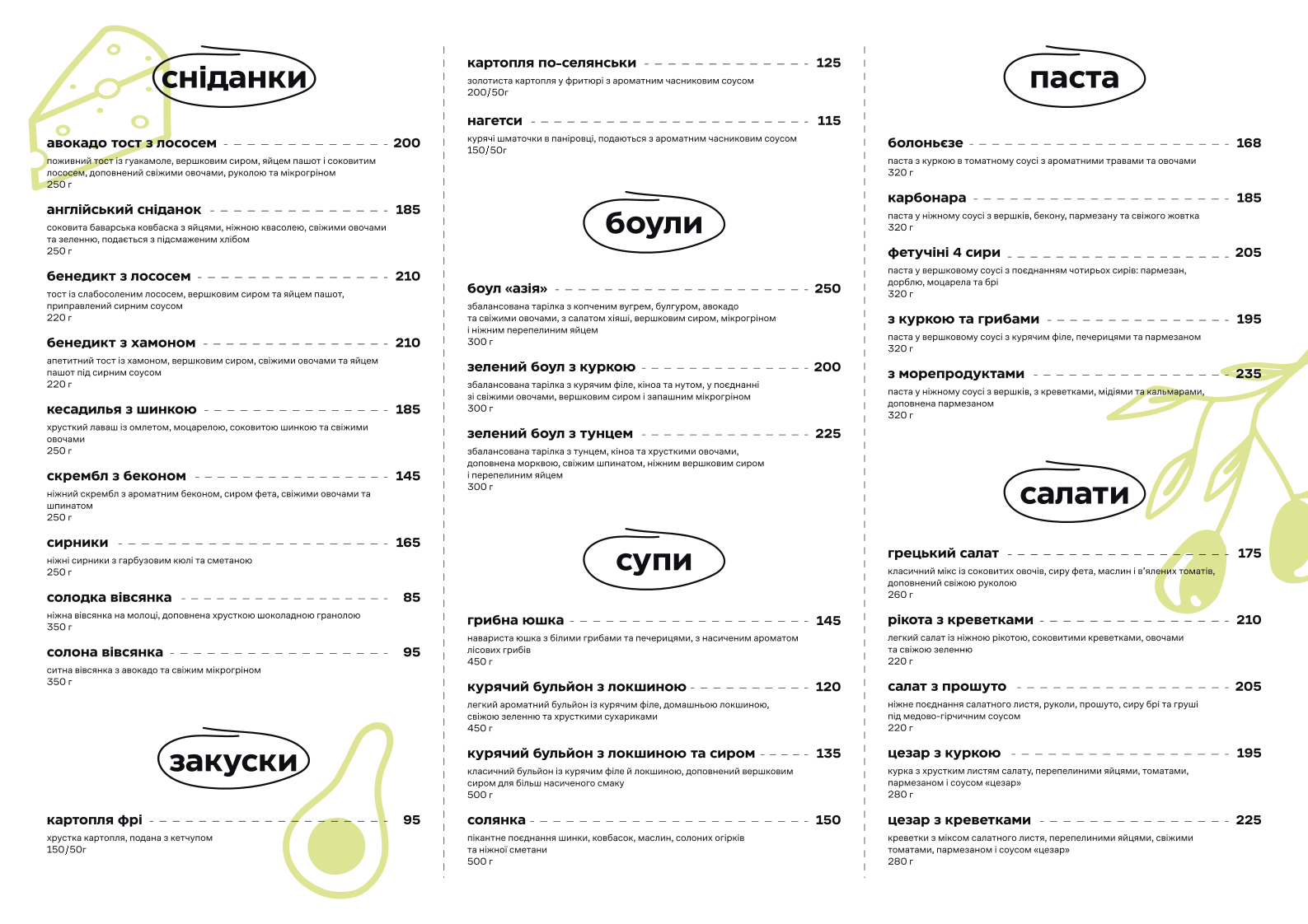 «Слайс» — піцерія-кав’ярня menu 4