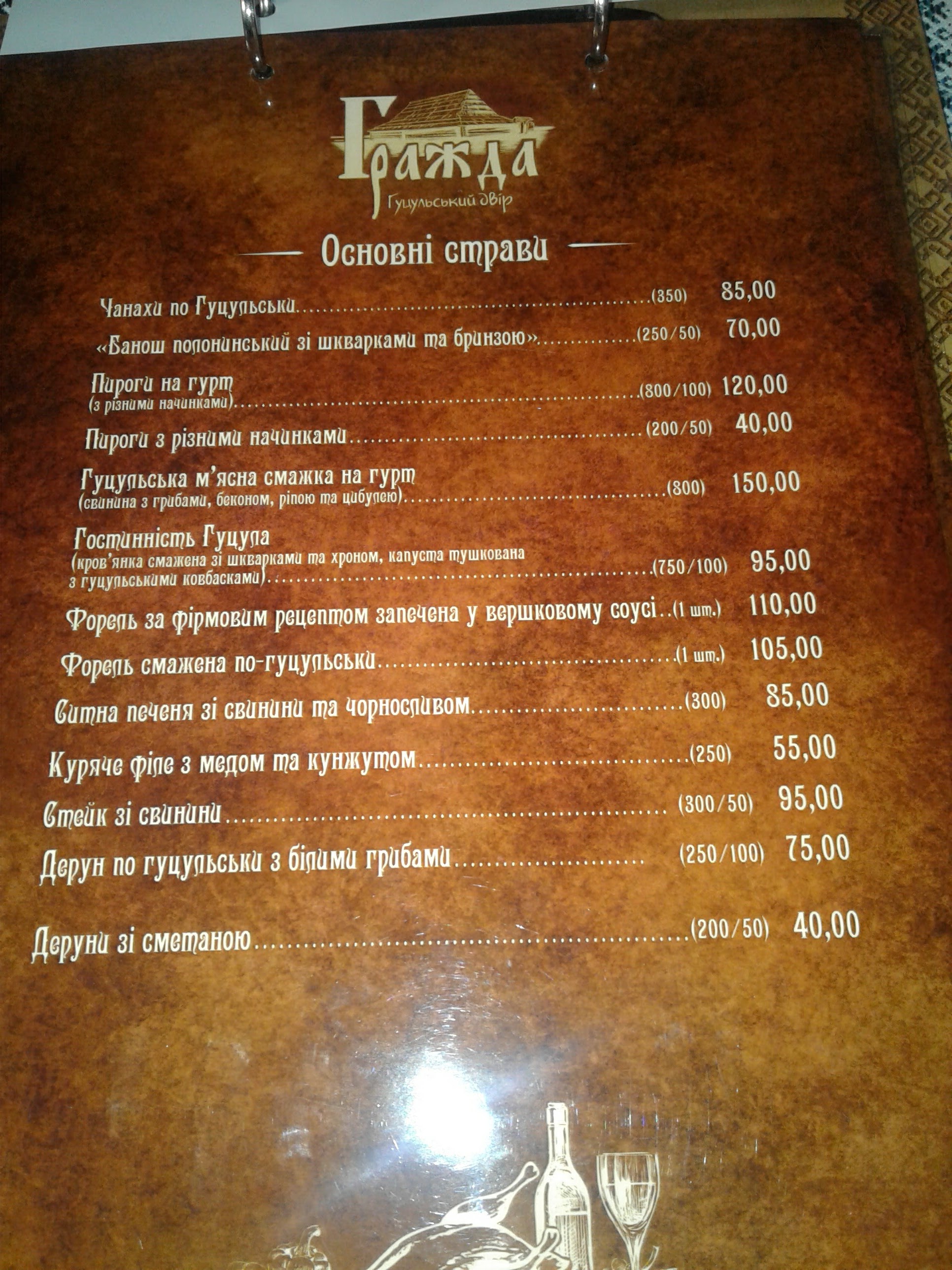 Hrazhda Korchma menu 7