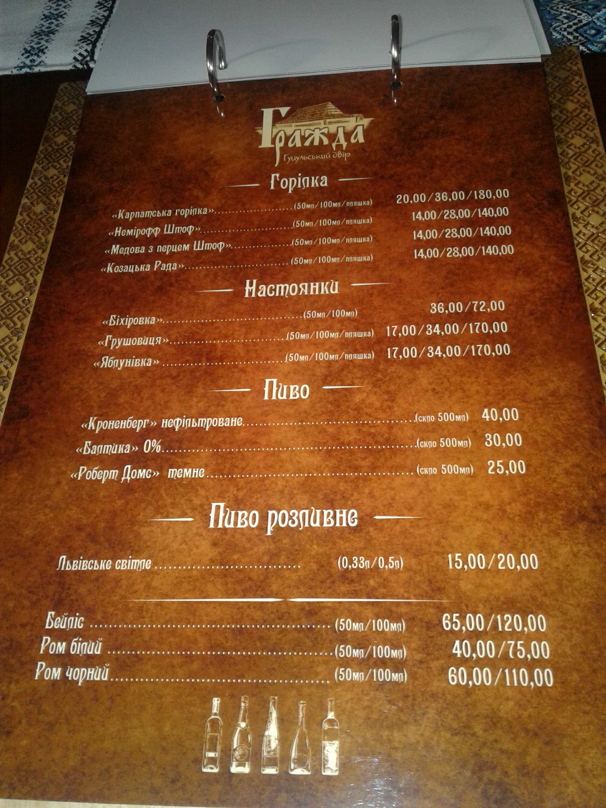 Hrazhda Korchma menu 8