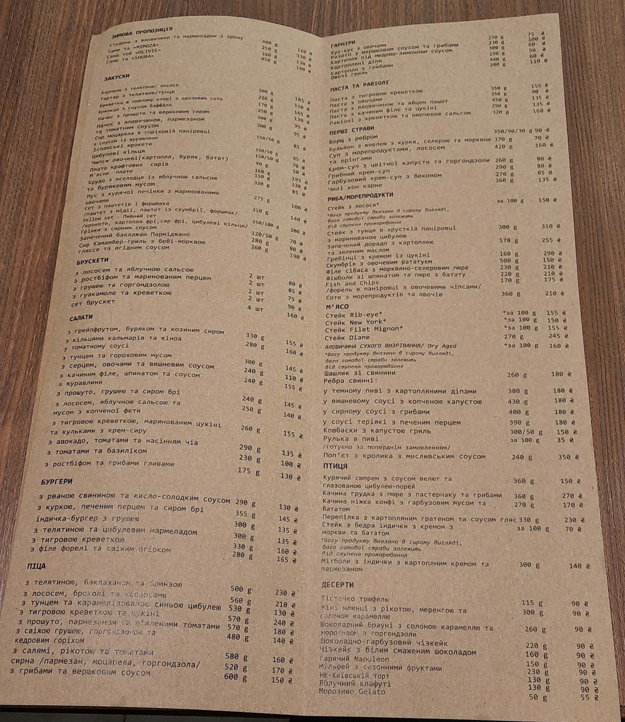 Beer Bank menu 1