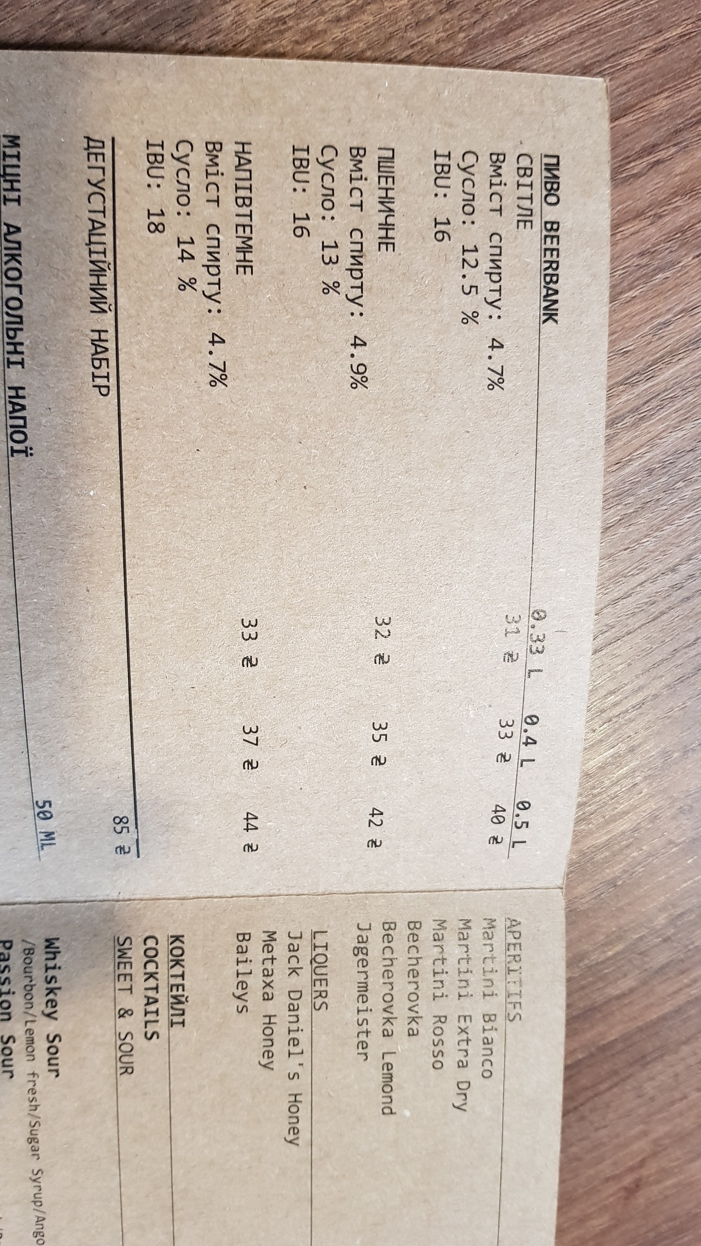 Beer Bank menu 8
