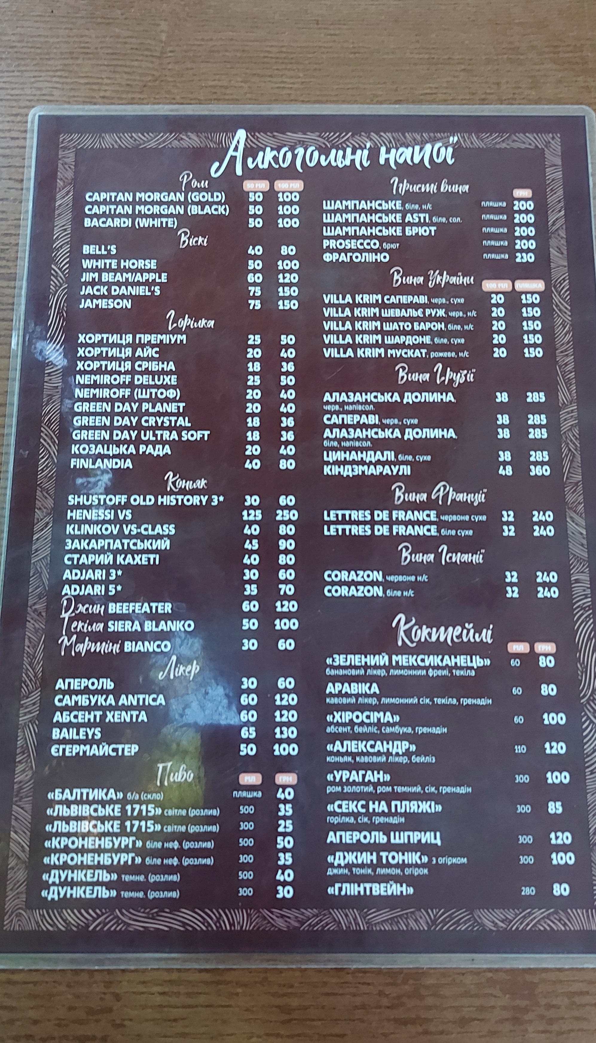 Kav'yarnya menu 9