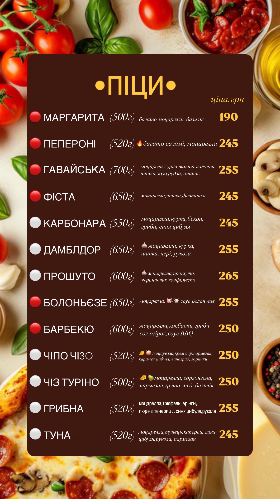 GreenWood pizzeria menu 2