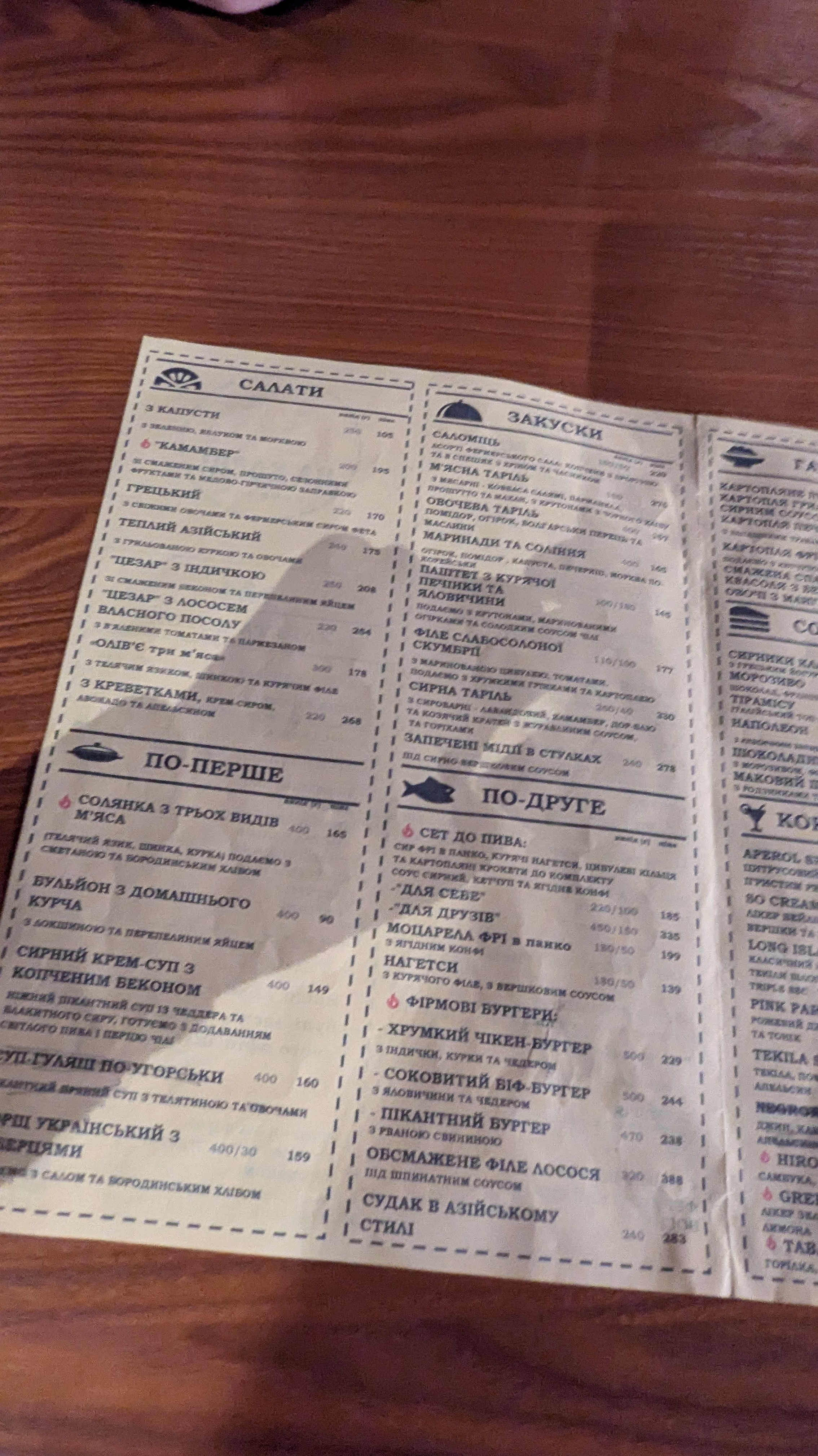 Mytnytsya menu 5