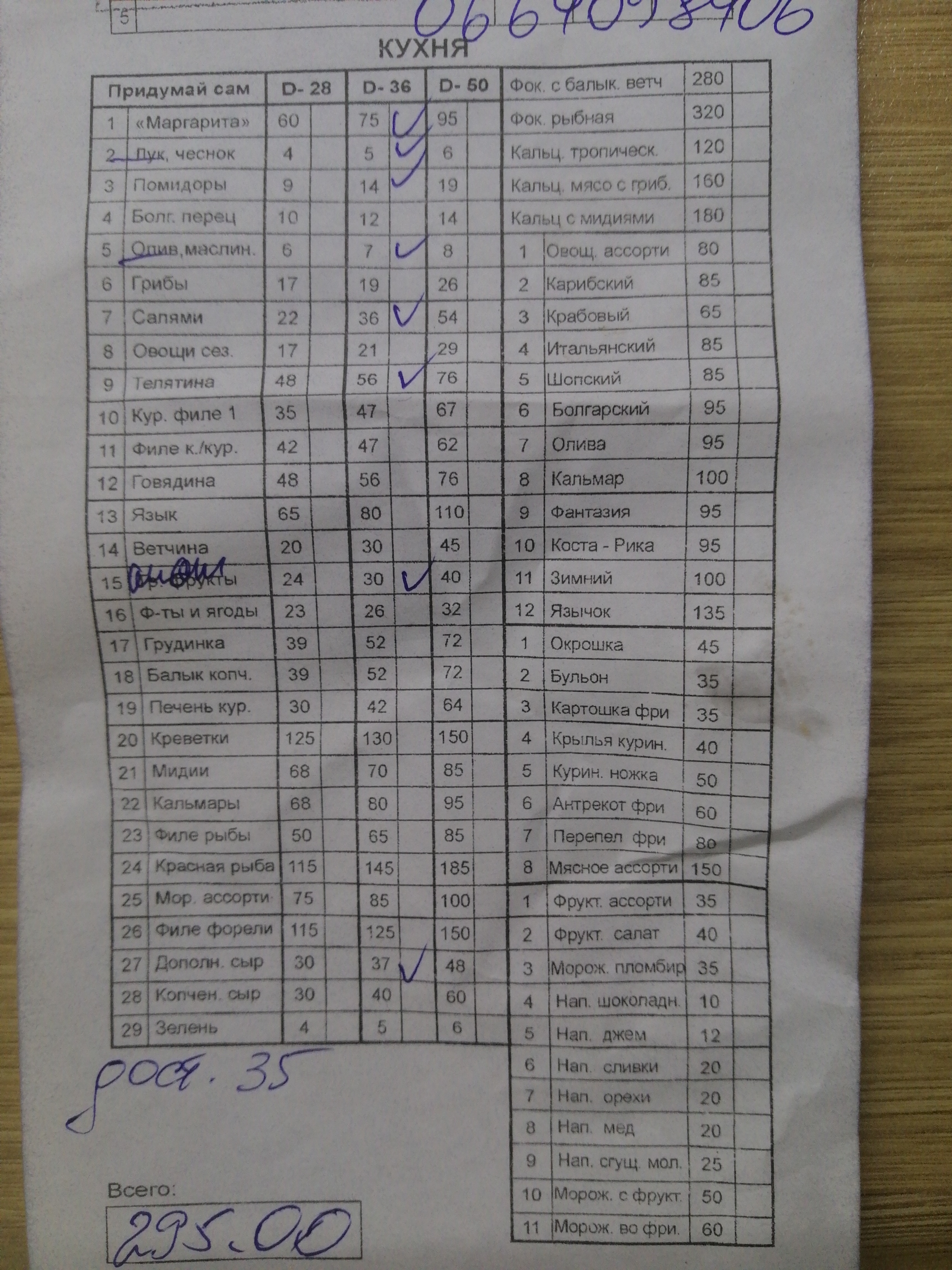 House of pizza menu 2