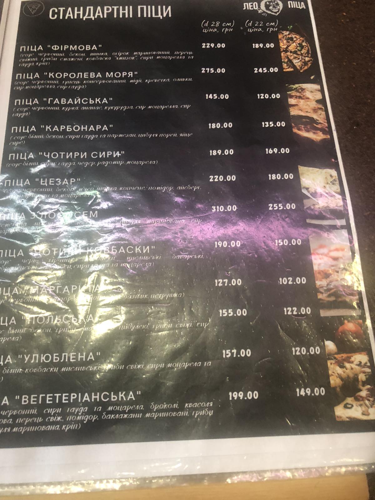 Leo's Pizza menu 2