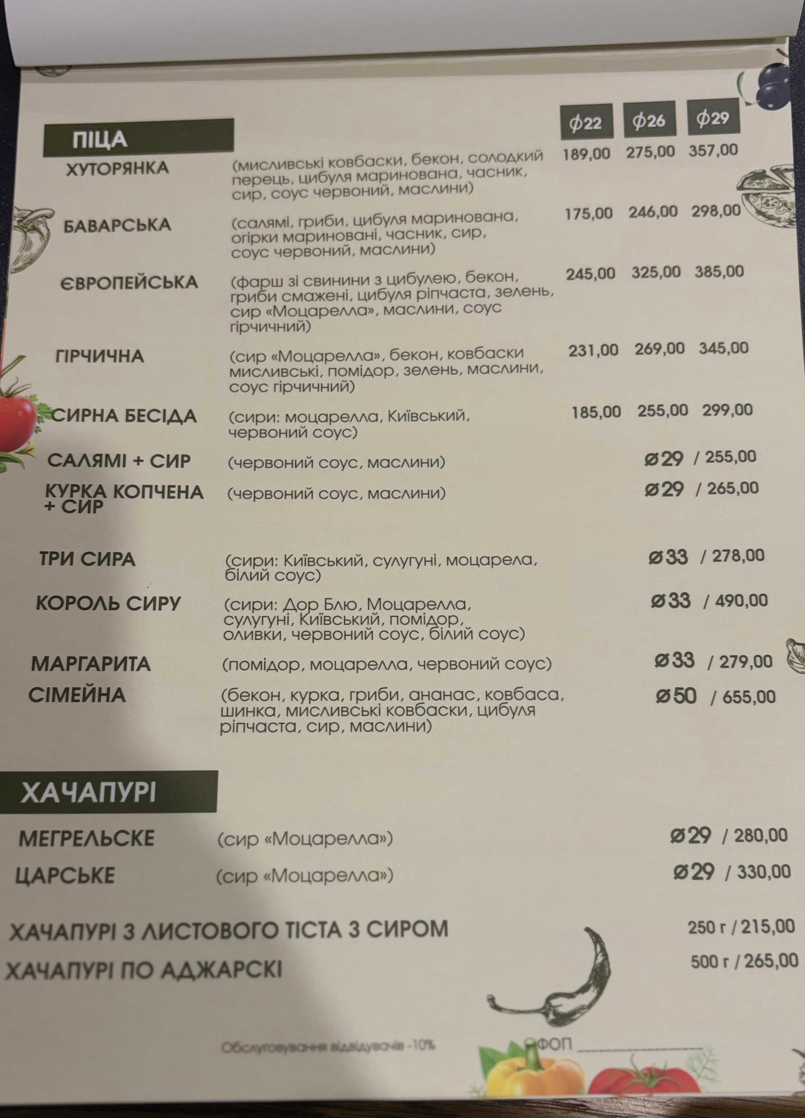 Tele-Pizza menu 5