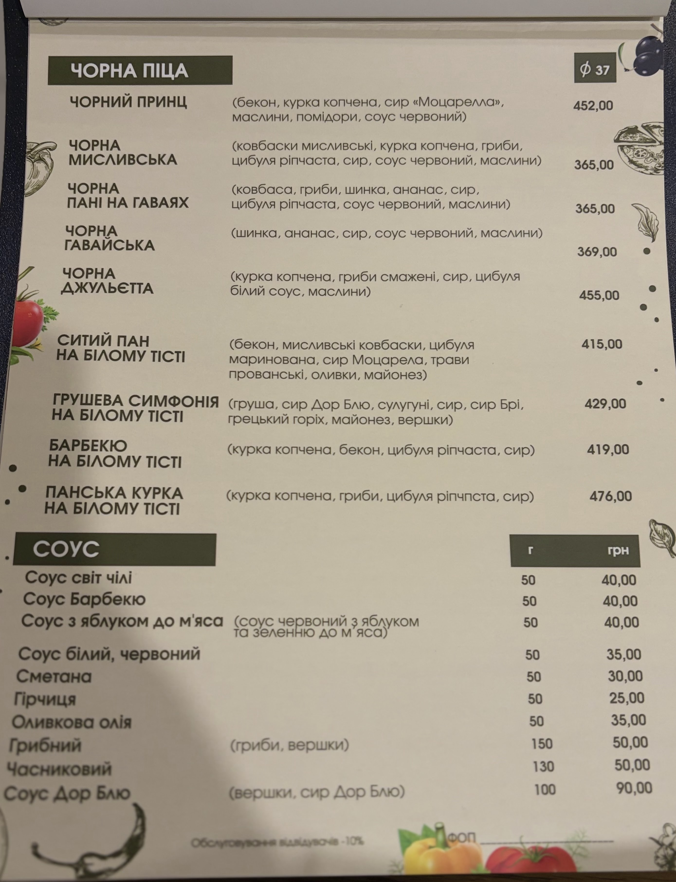 Tele-Pizza menu 6