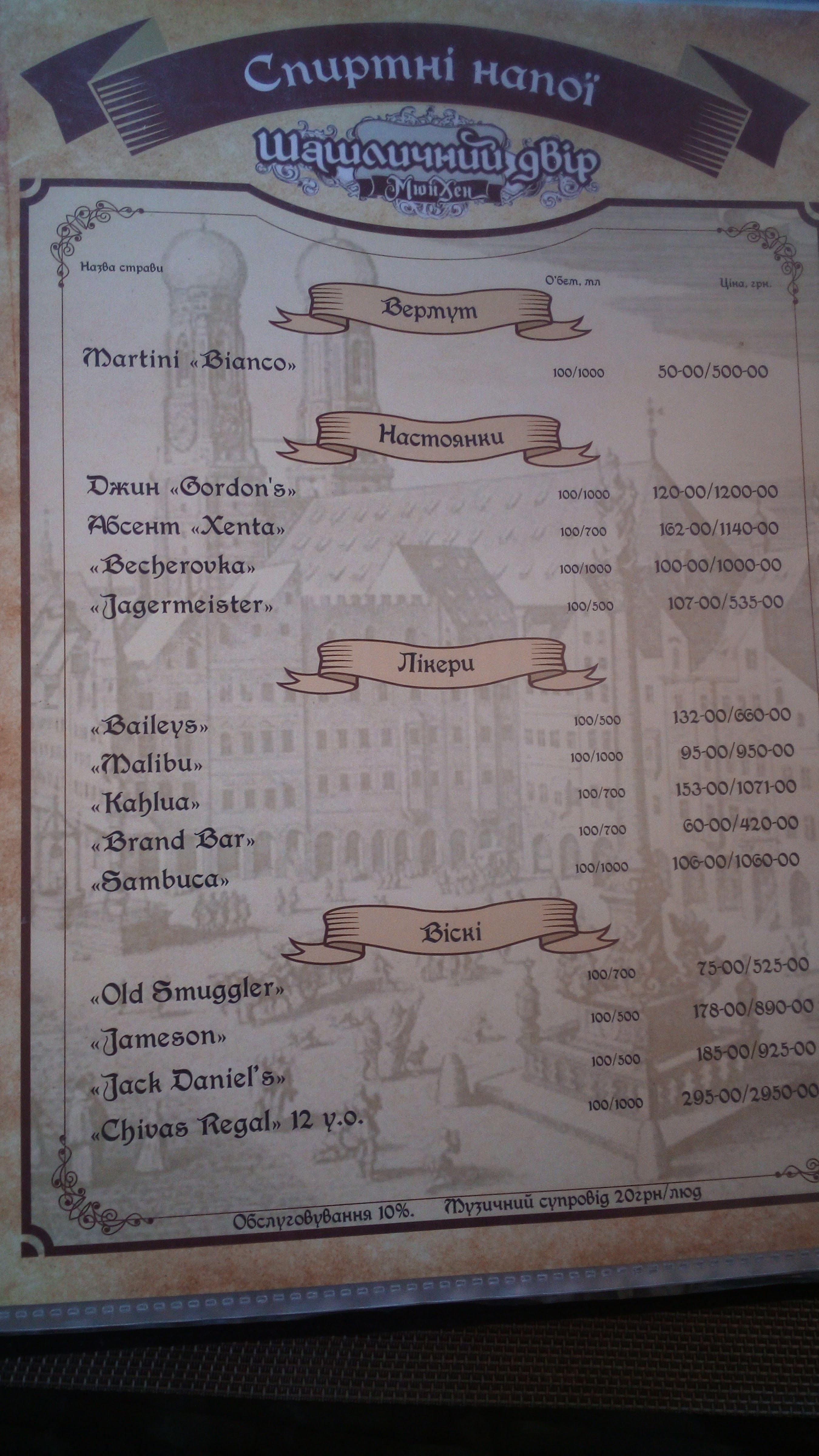 Munich - Shashlychnyj yard menu 8