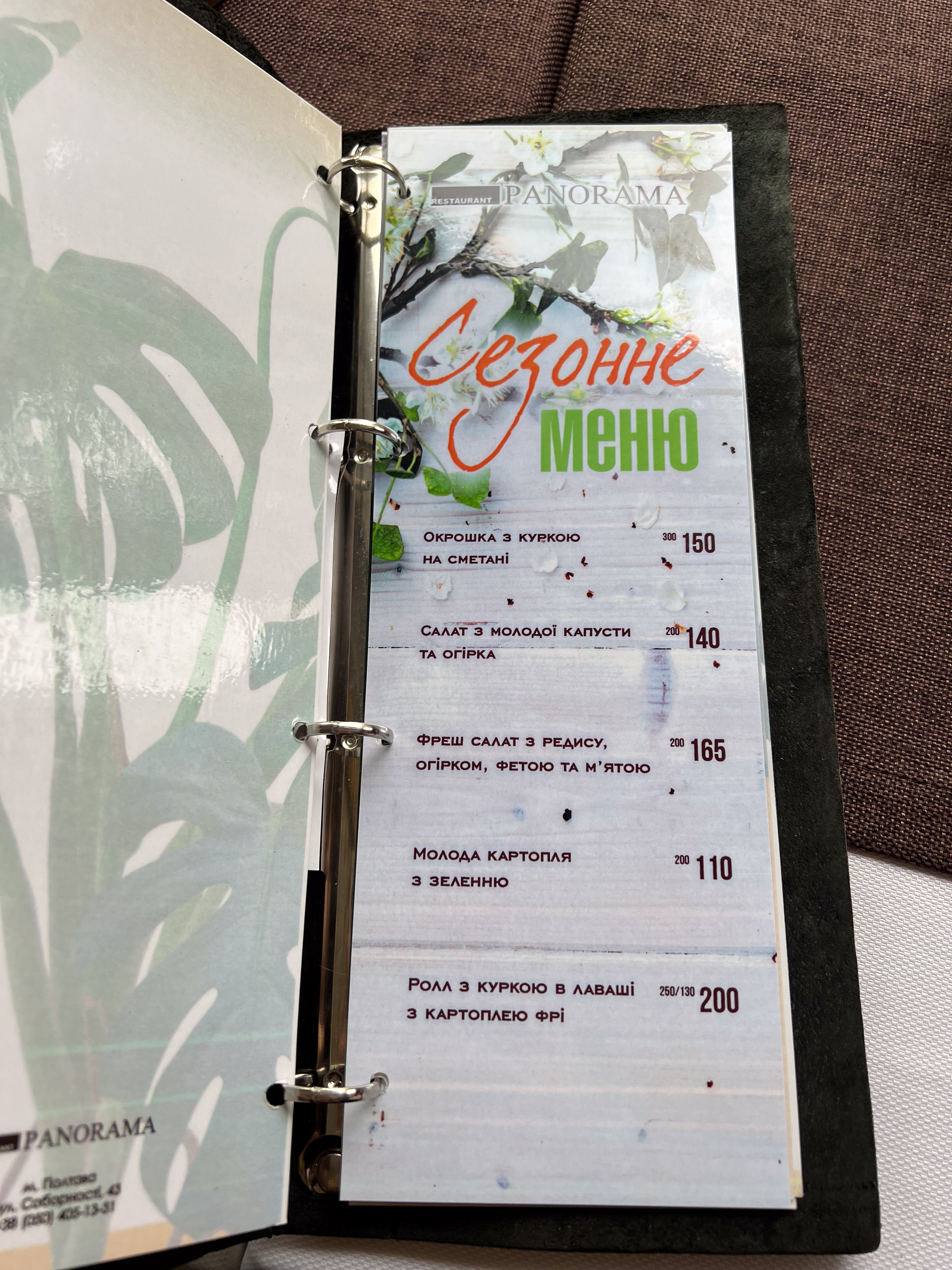 Panorama menu 8