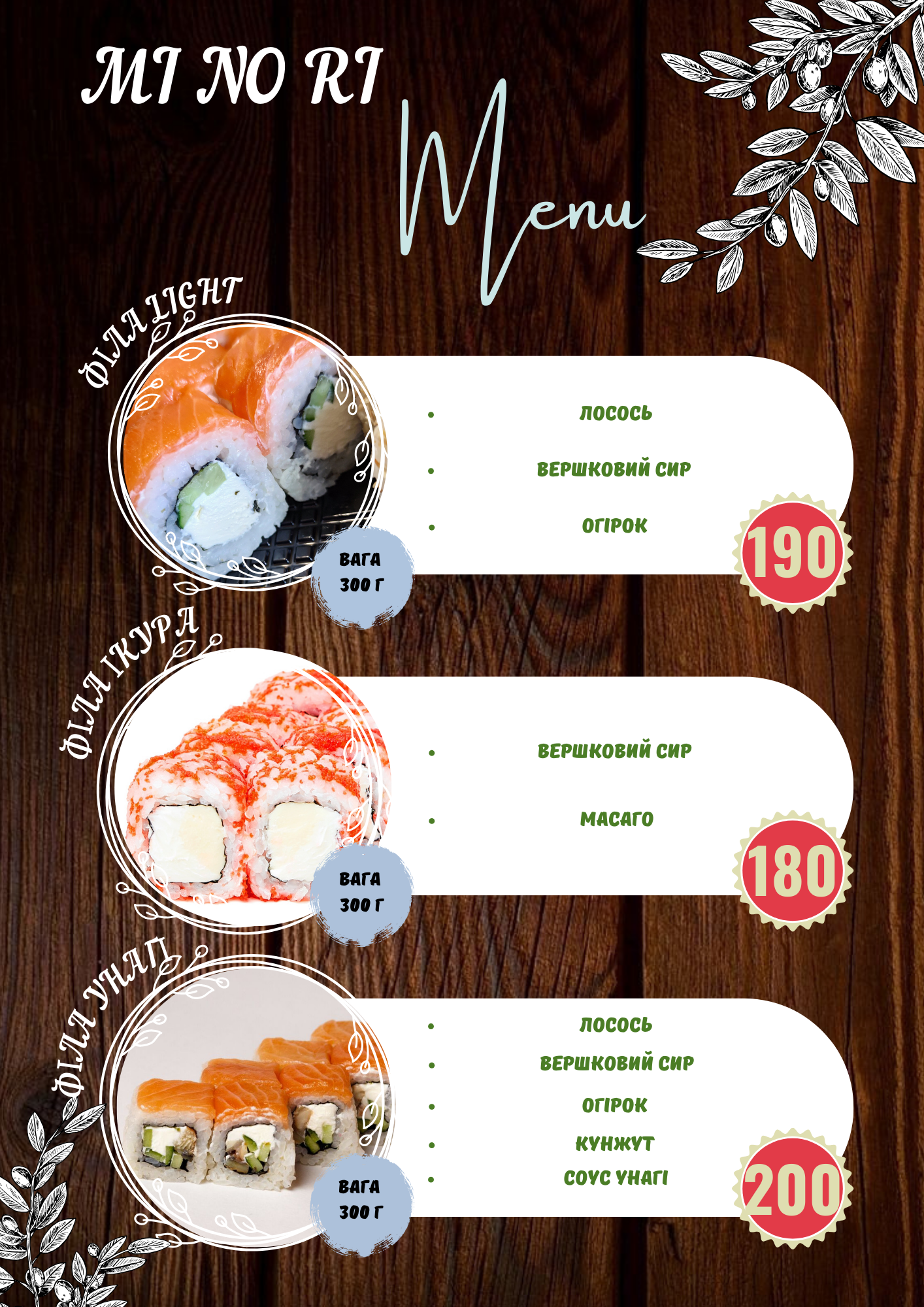 MI NO RI menu 4