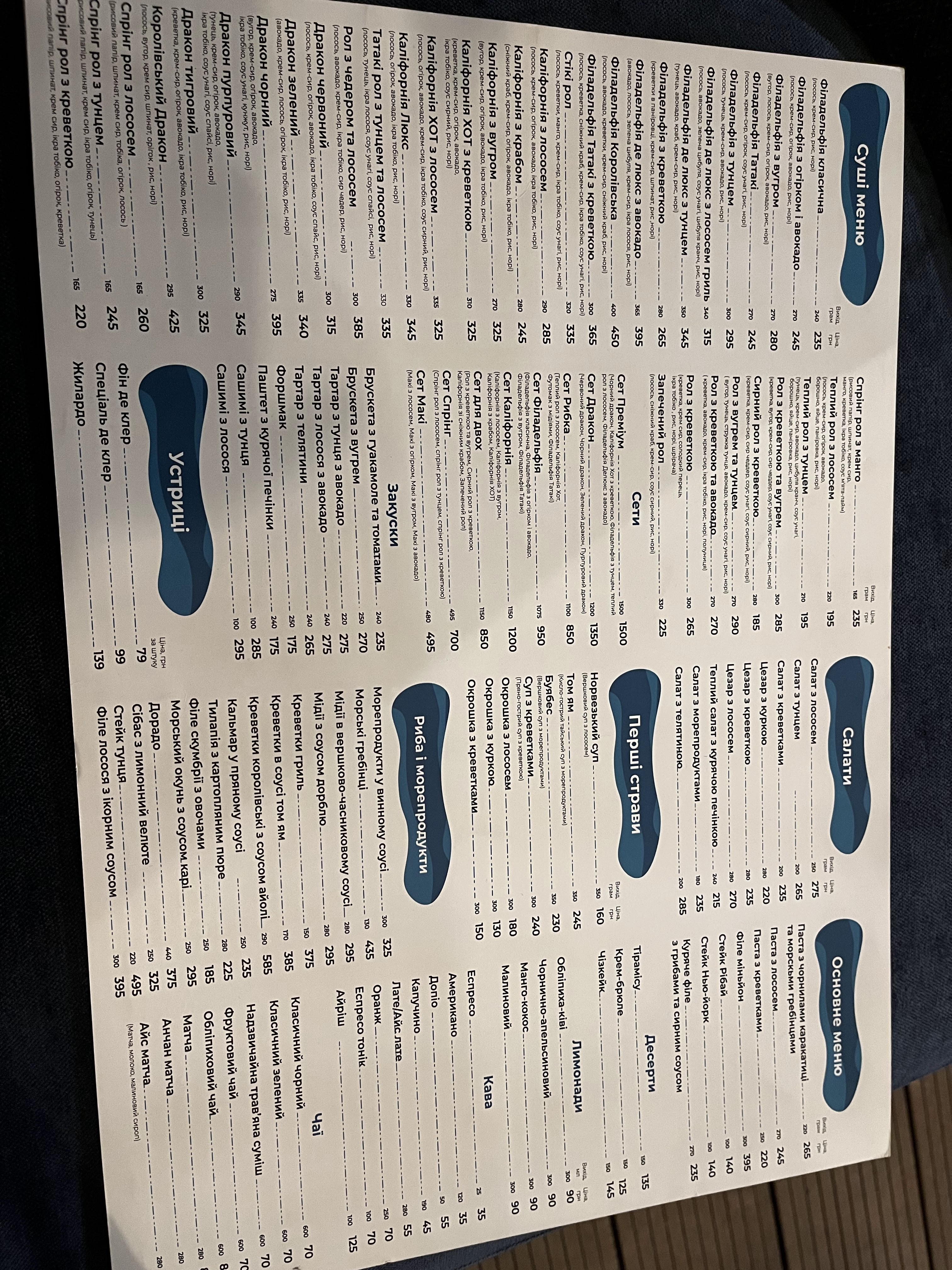 Ryba menu 3