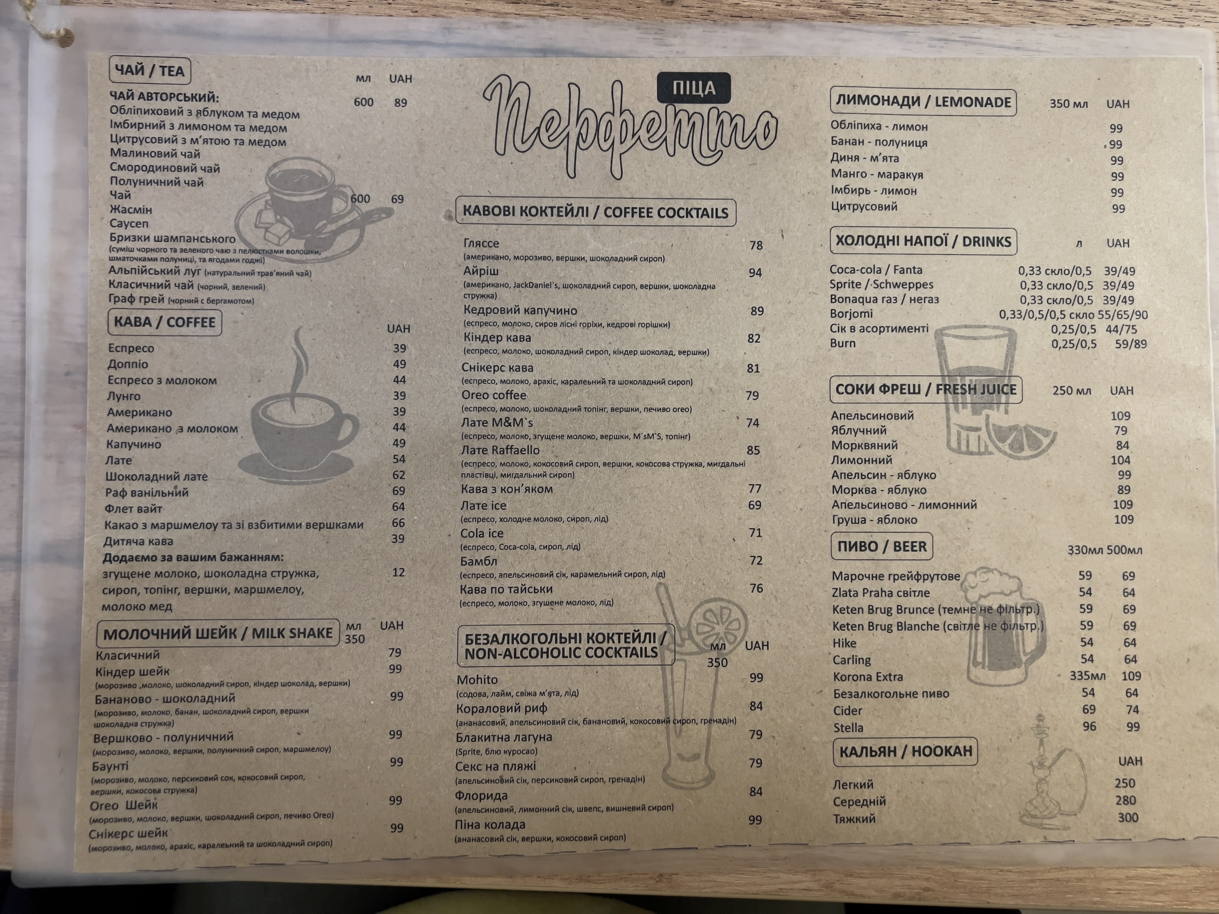 Перфетто піца menu 3