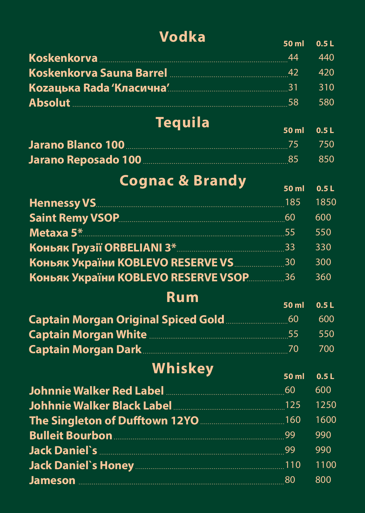 KAIF° menu 4