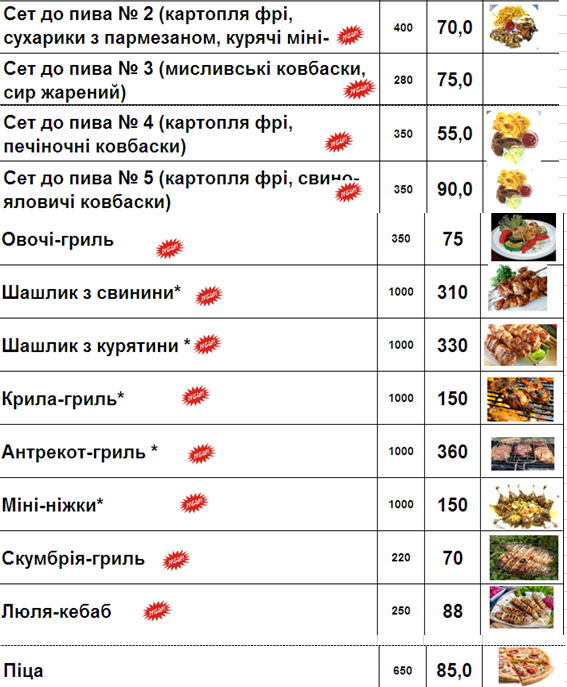 Silver Horseshoe menu 3