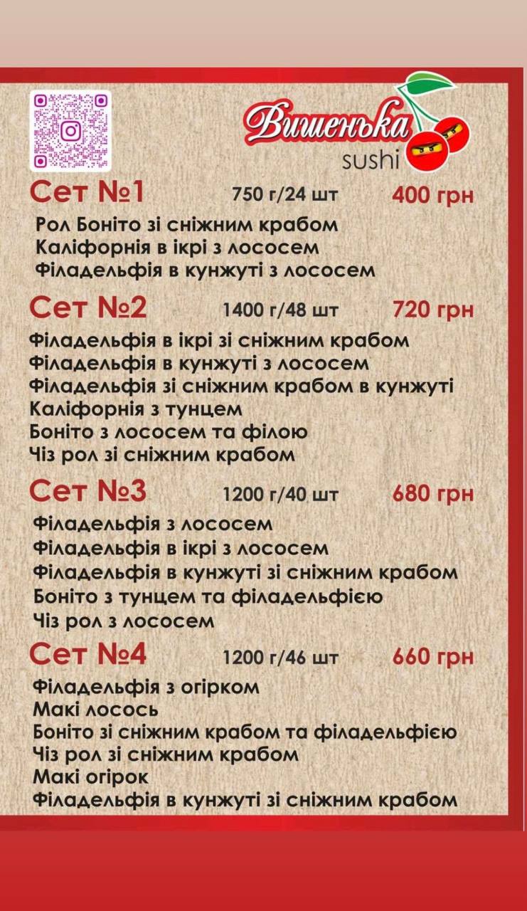 Restoran Vyshenʹka menu 5