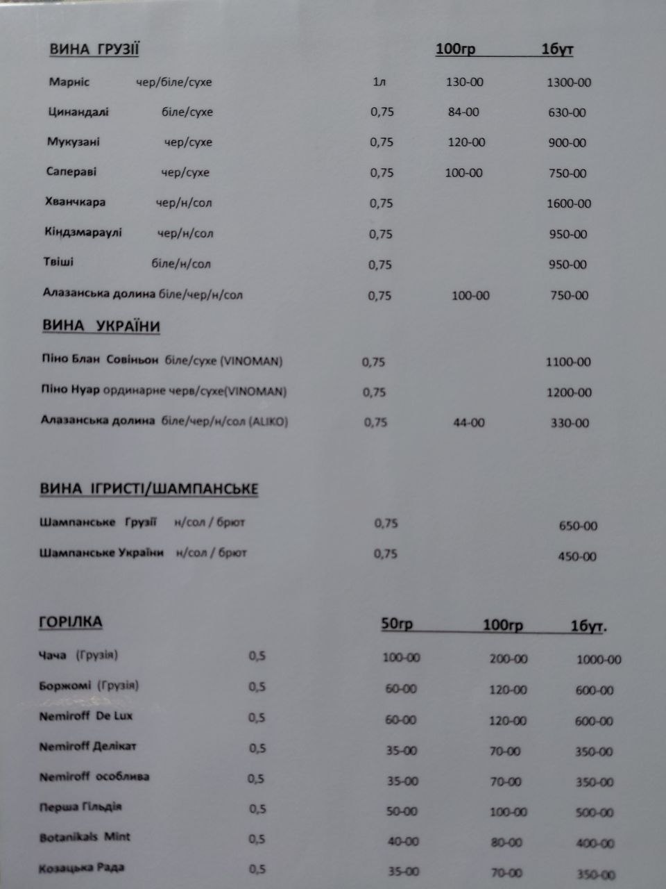 Алаверди menu 8