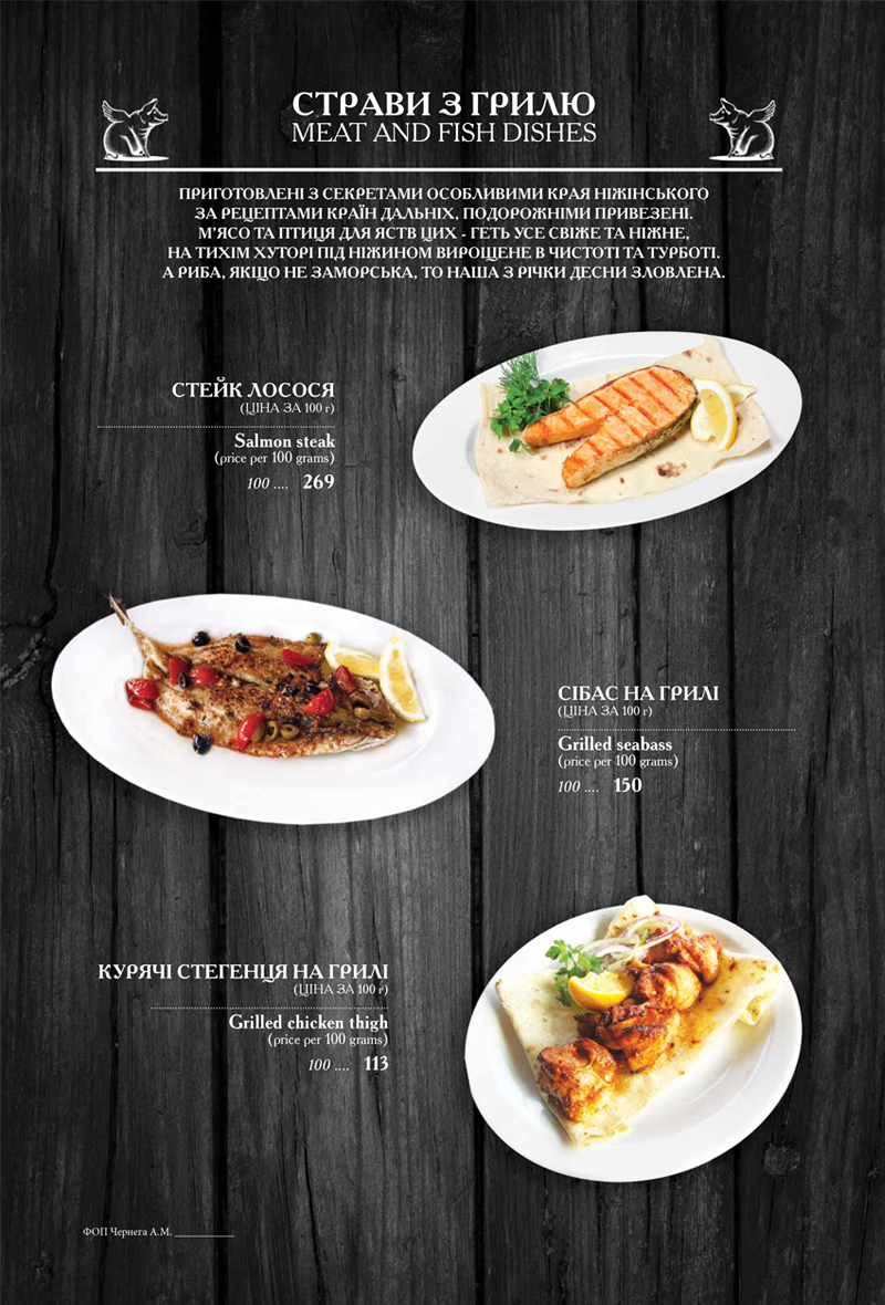Mohorych menu 6