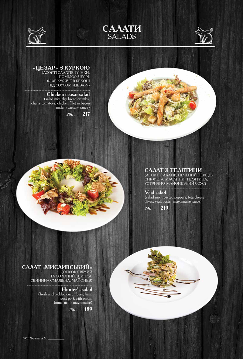 Mohorych menu 8