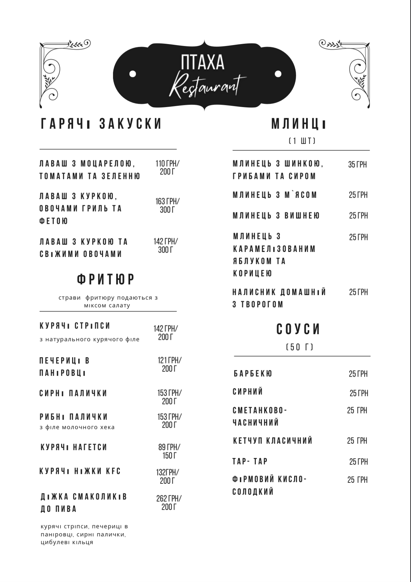 Kafe Ptakha menu 7