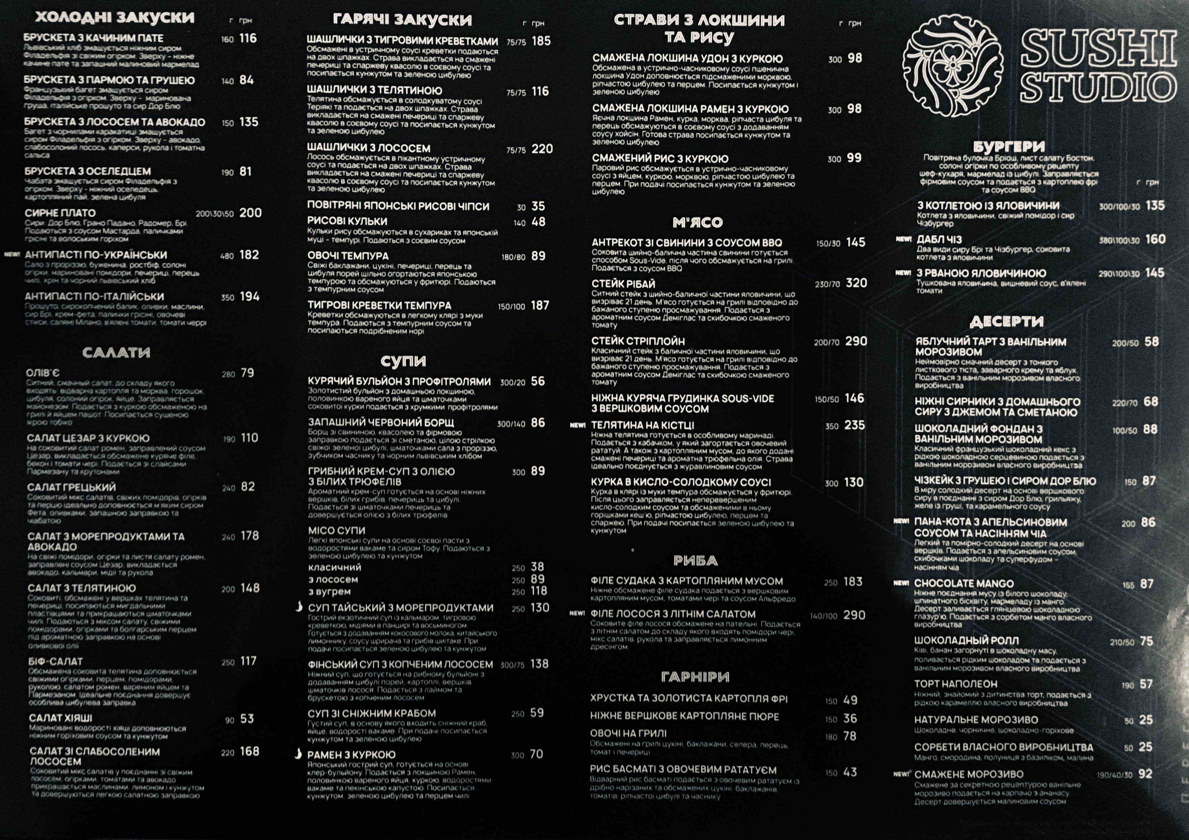 Sushi Studio menu 12