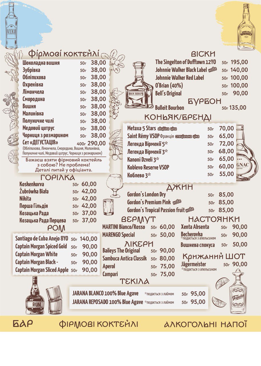 Ukrainian underground menu 6