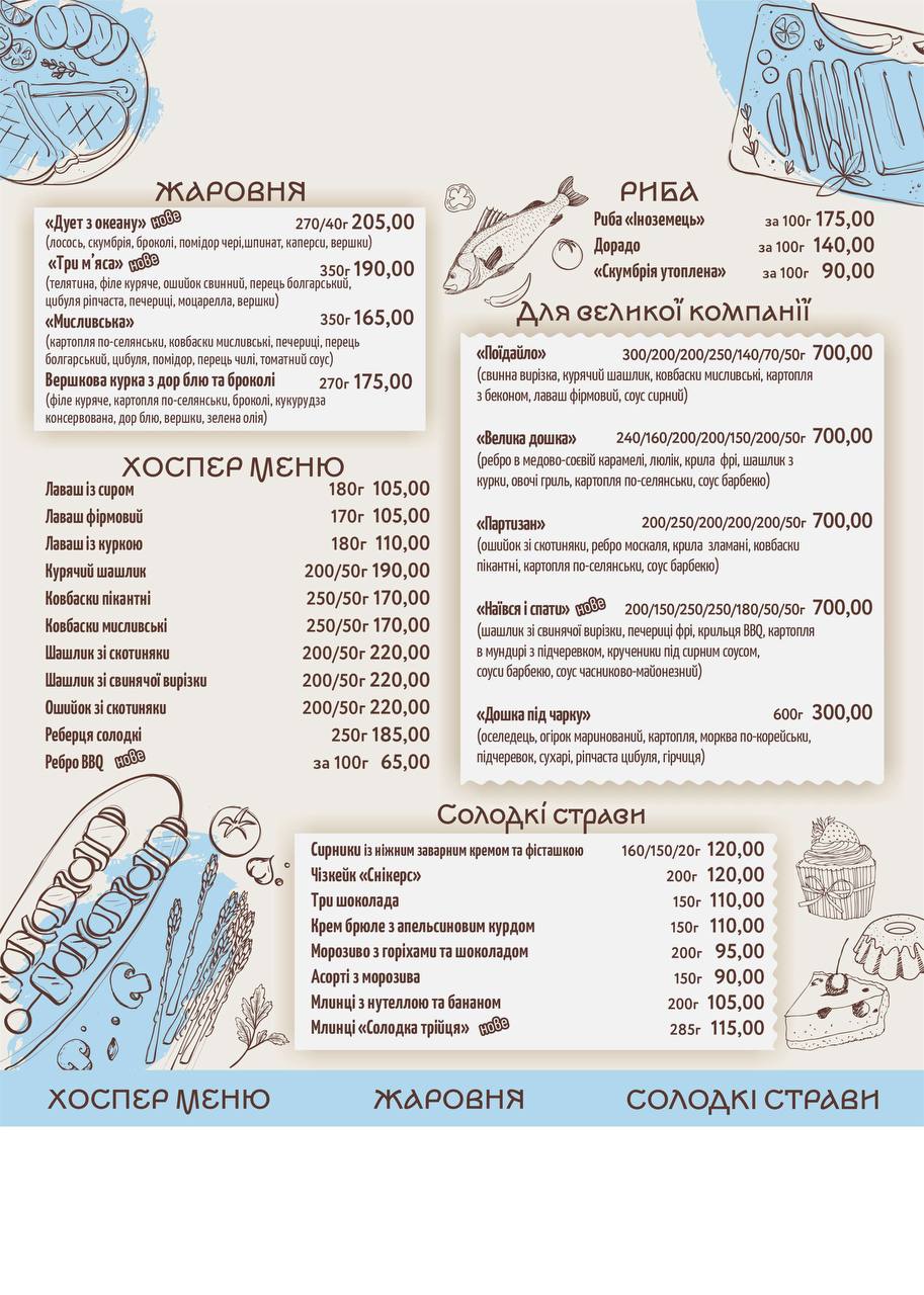 Ukrainian underground menu 7