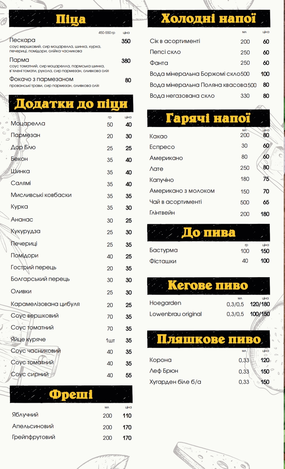 Giovanni Bukovel menu 2