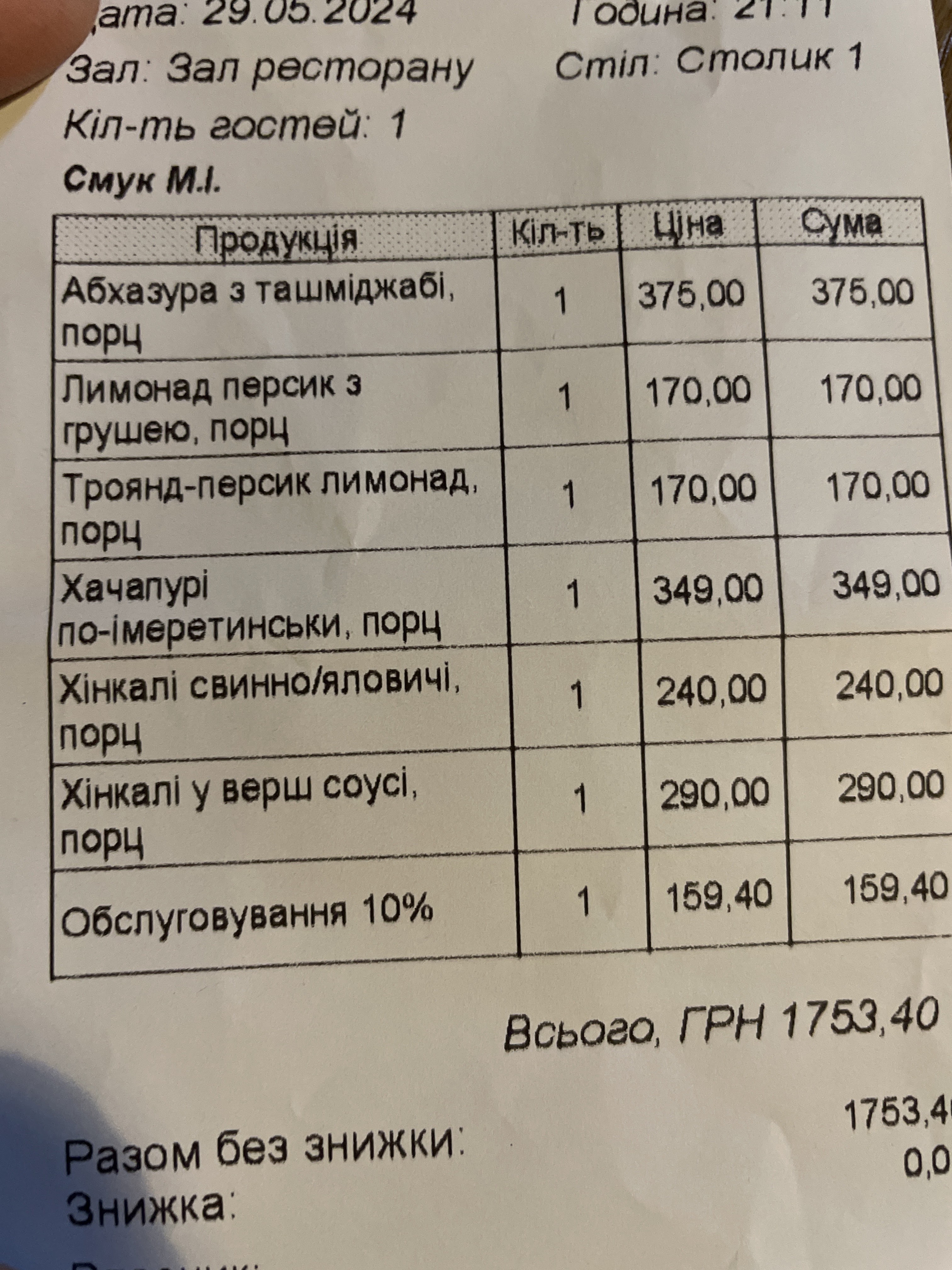 Batoni ресторан грузинської кухні Буковель menu 1