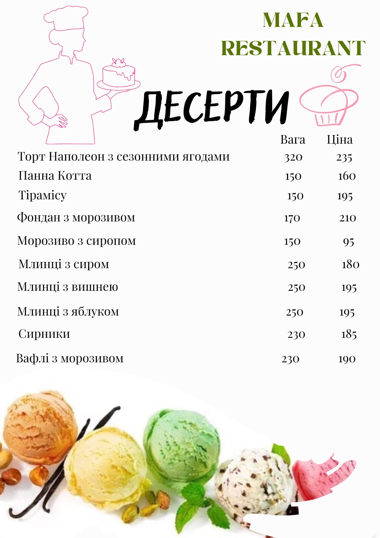 MAFA RESTAURANT menu 3