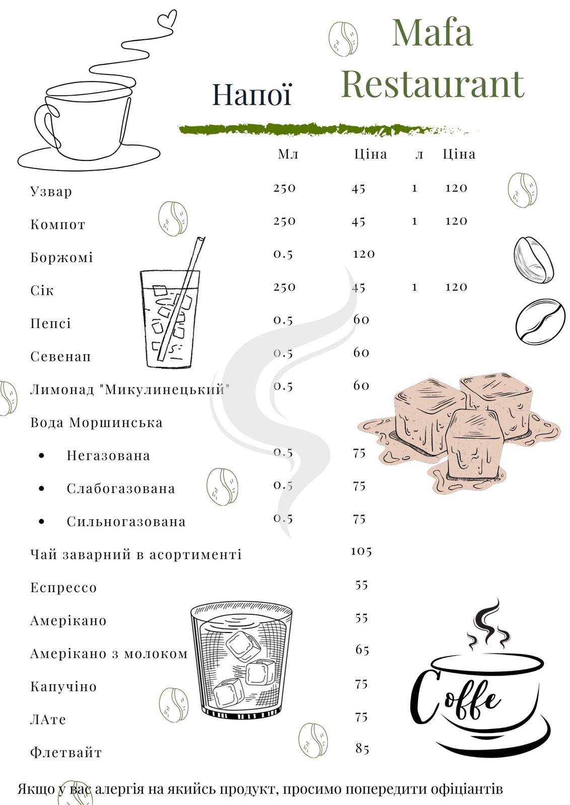 MAFA RESTAURANT menu 12