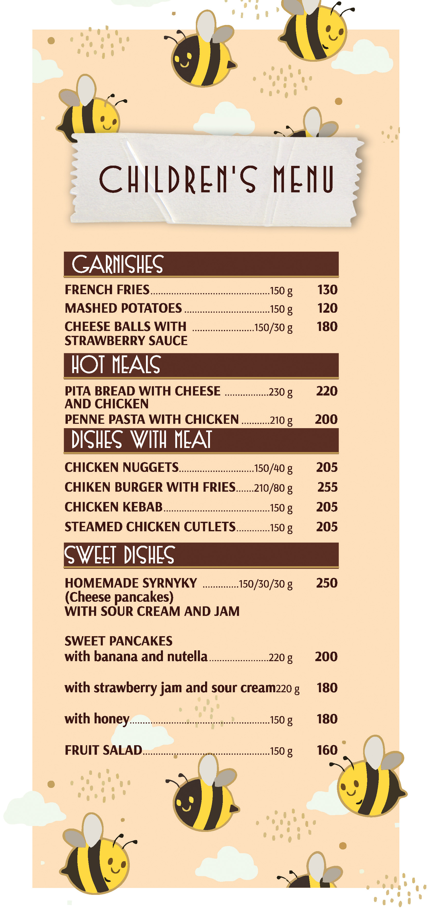 Honey menu 3