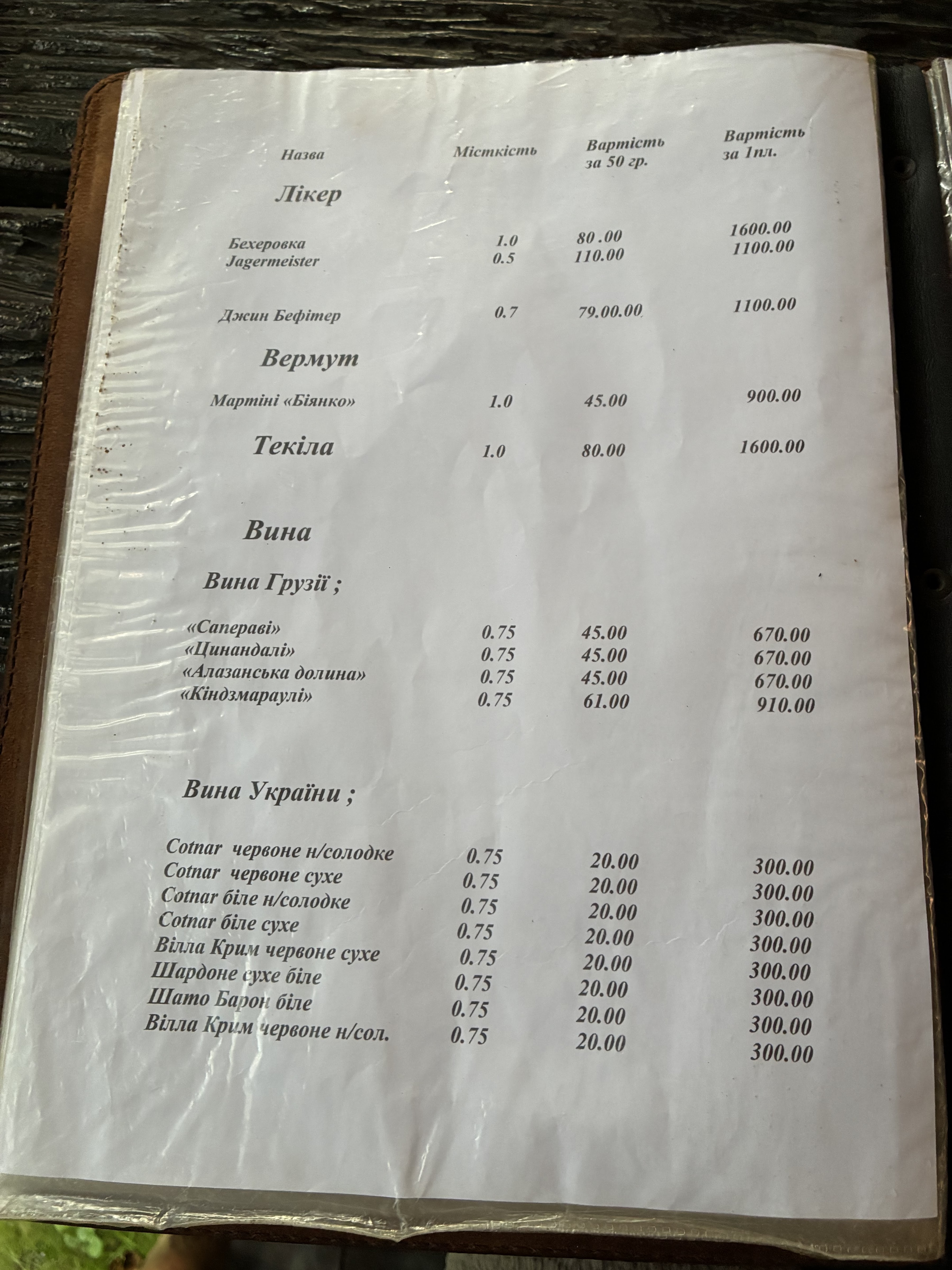 Restoran "Batʹkivsʹkyy Porih" menu 5