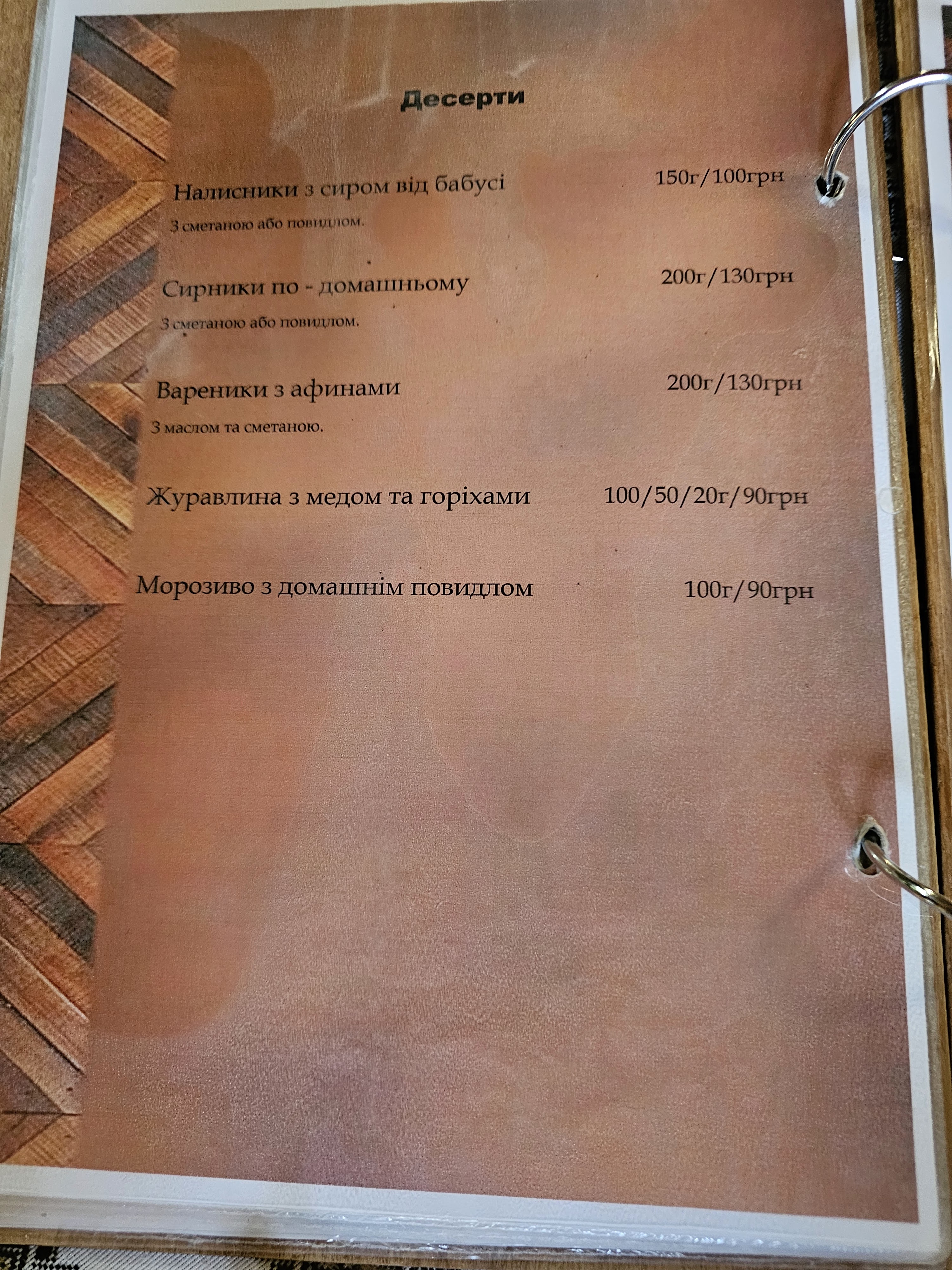 Vodohray menu 10