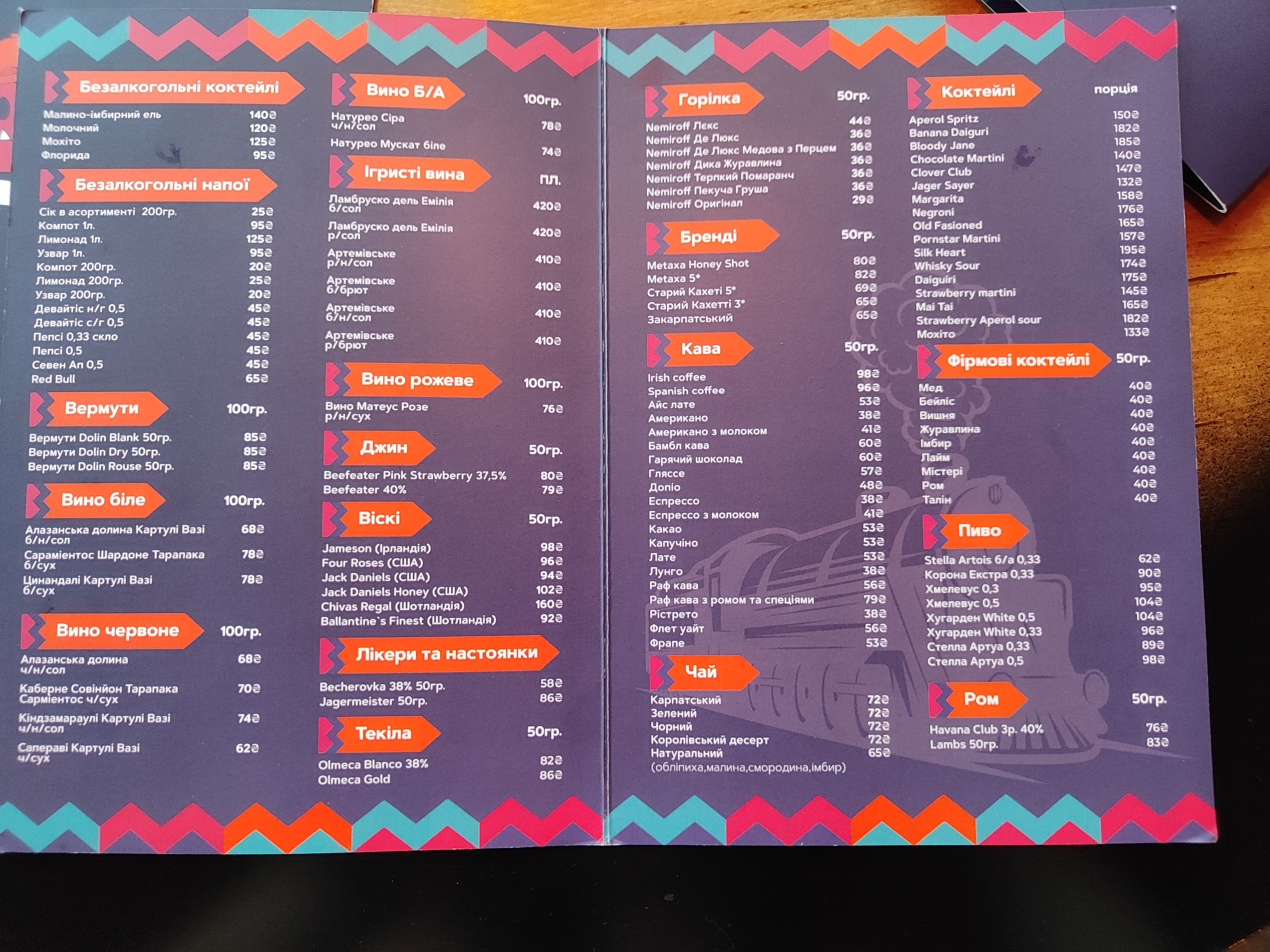 Stantsiya Vorokhta menu 2