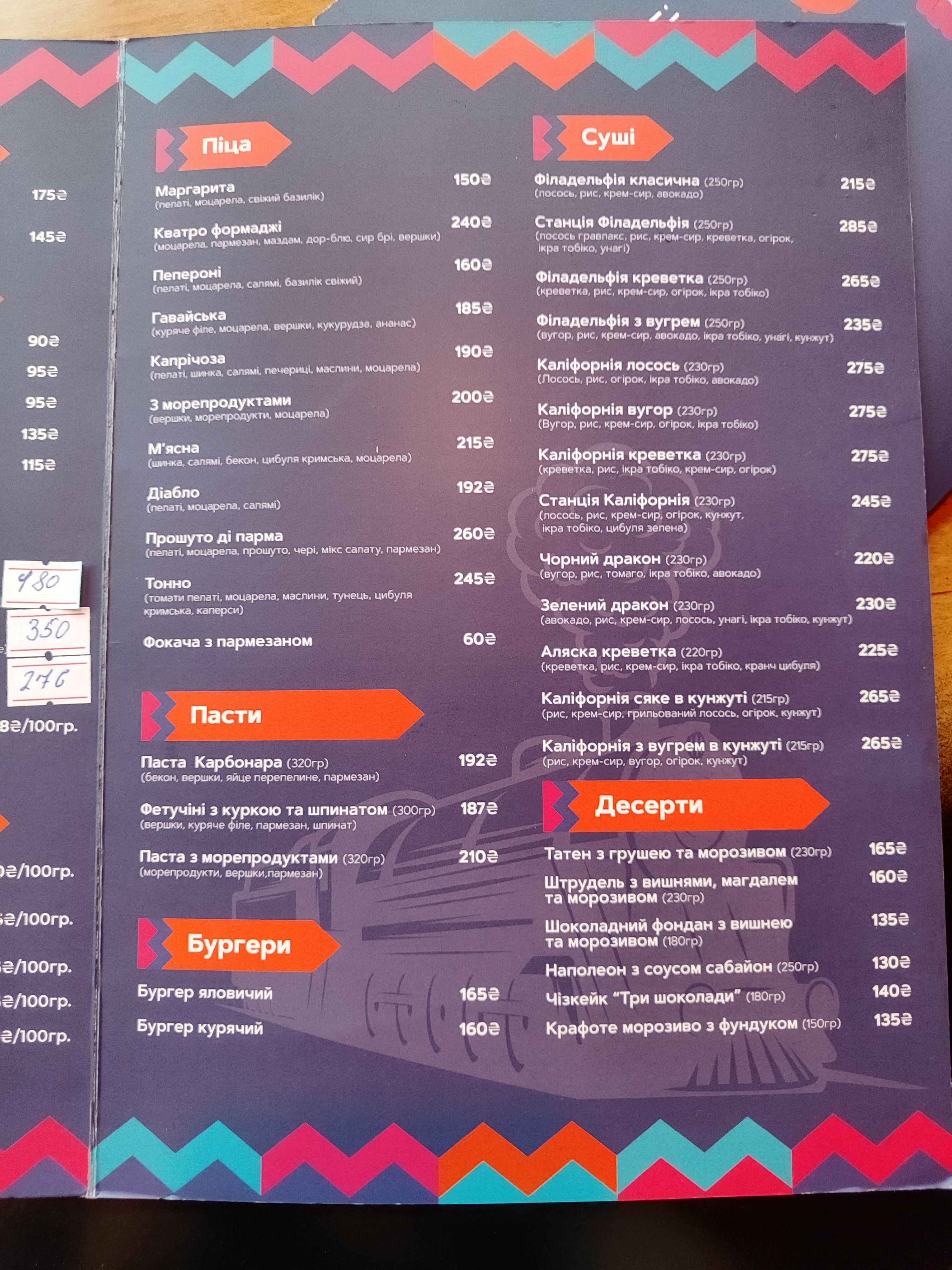 Stantsiya Vorokhta menu 7