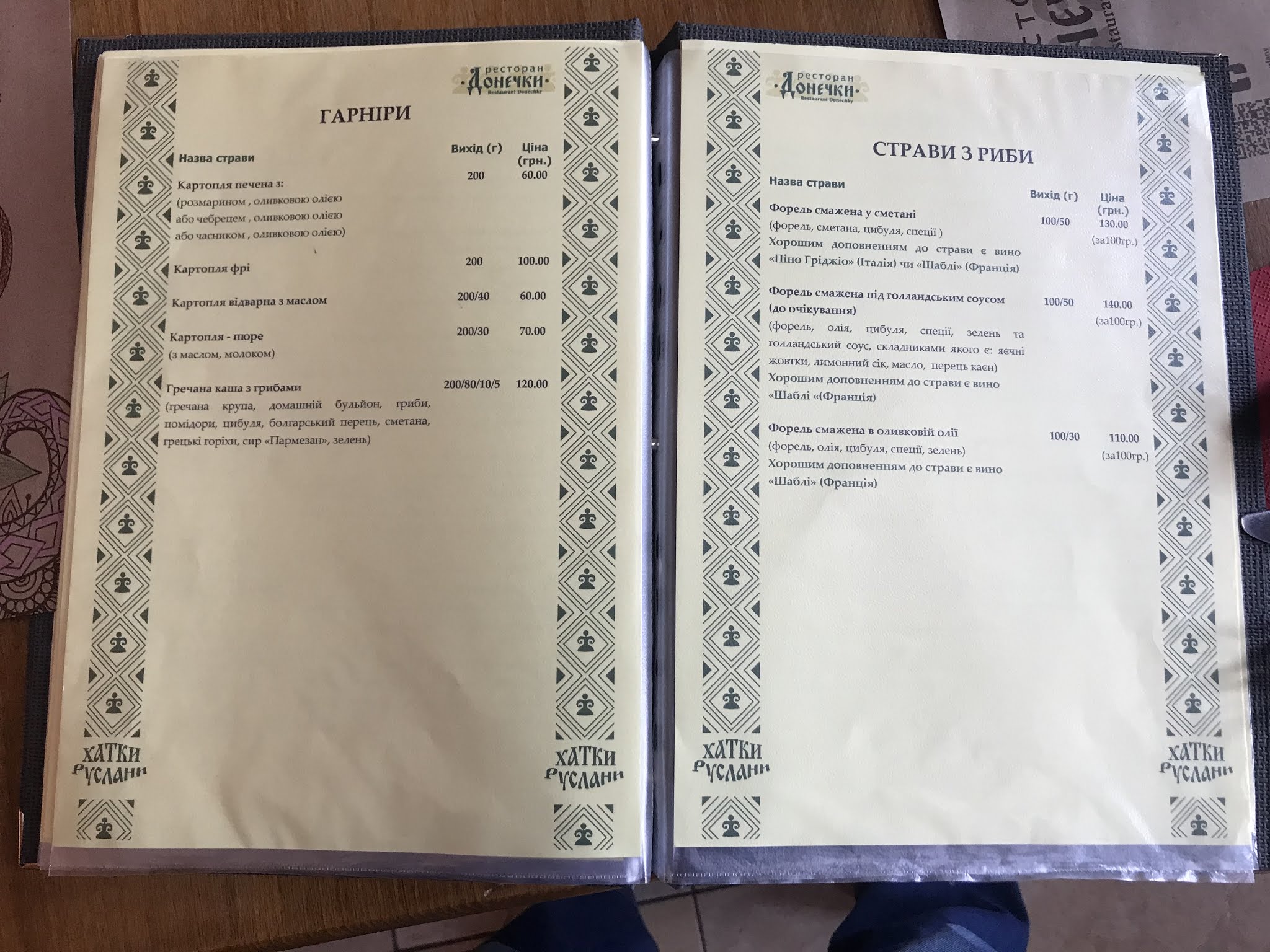 ресторан Донечки Restaurant Donechky menu 8