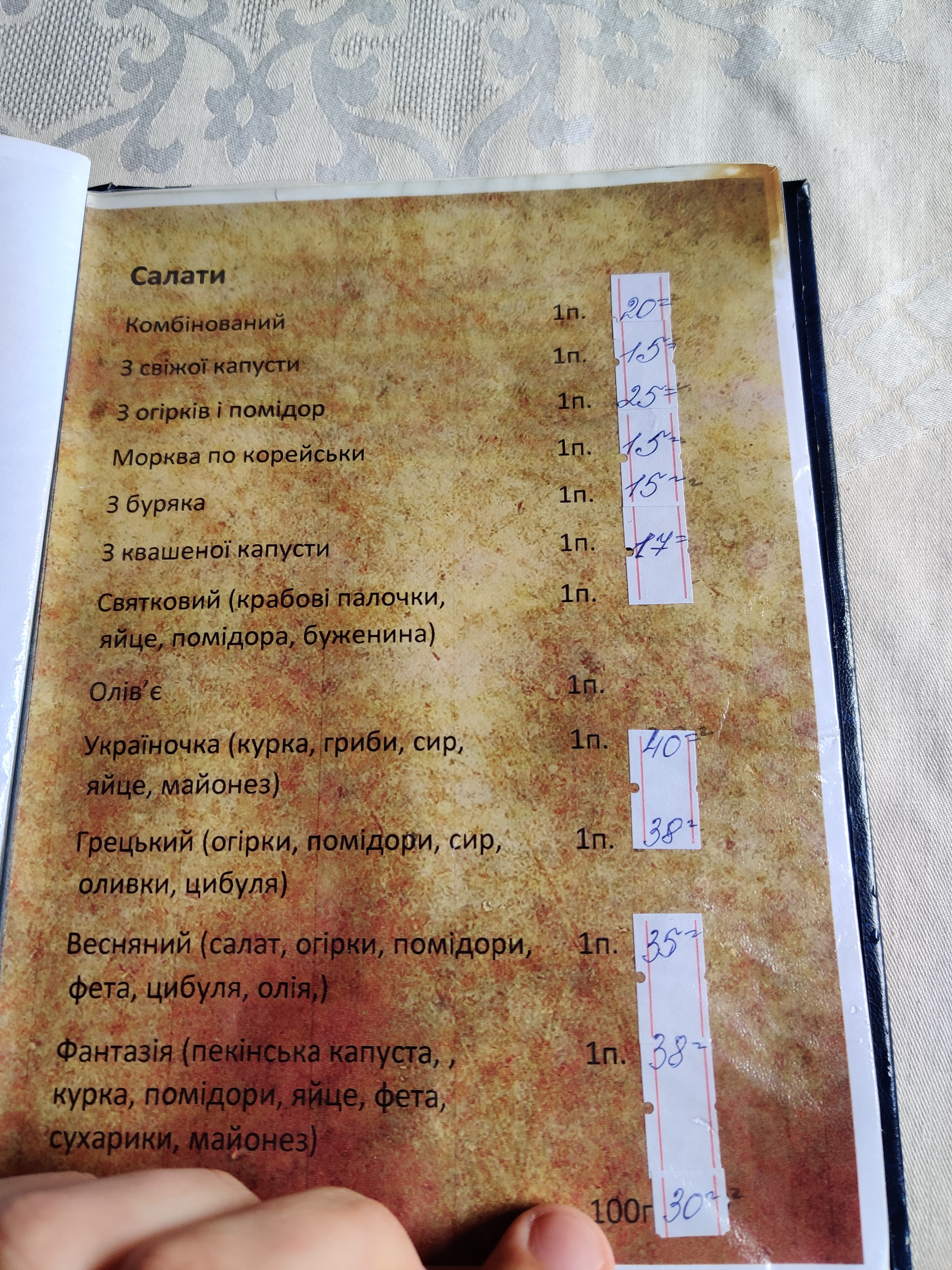 Hostynnyy Dvir "Karpat·sʹkyy Vodohray" menu 3