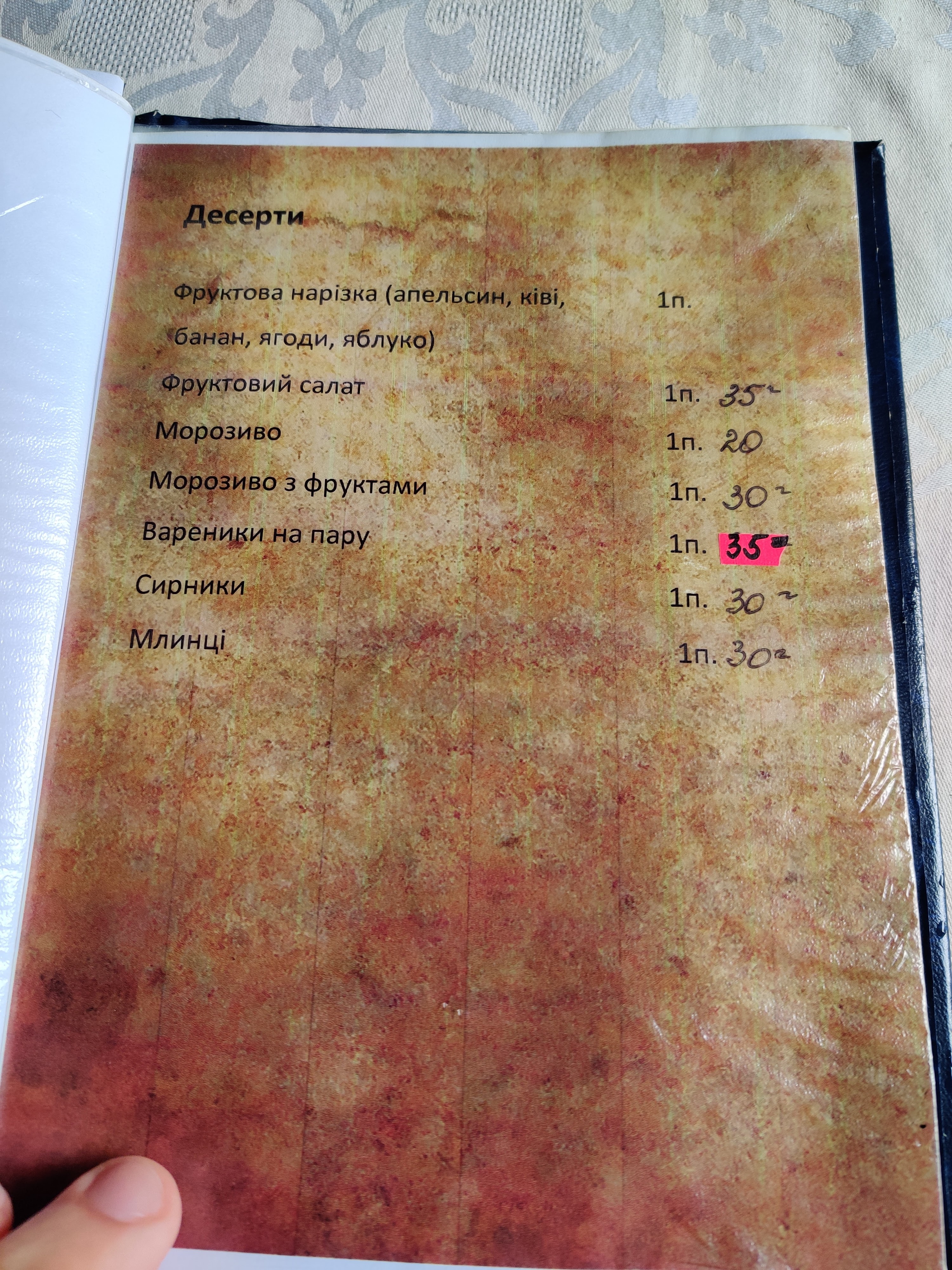 Hostynnyy Dvir "Karpat·sʹkyy Vodohray" menu 6