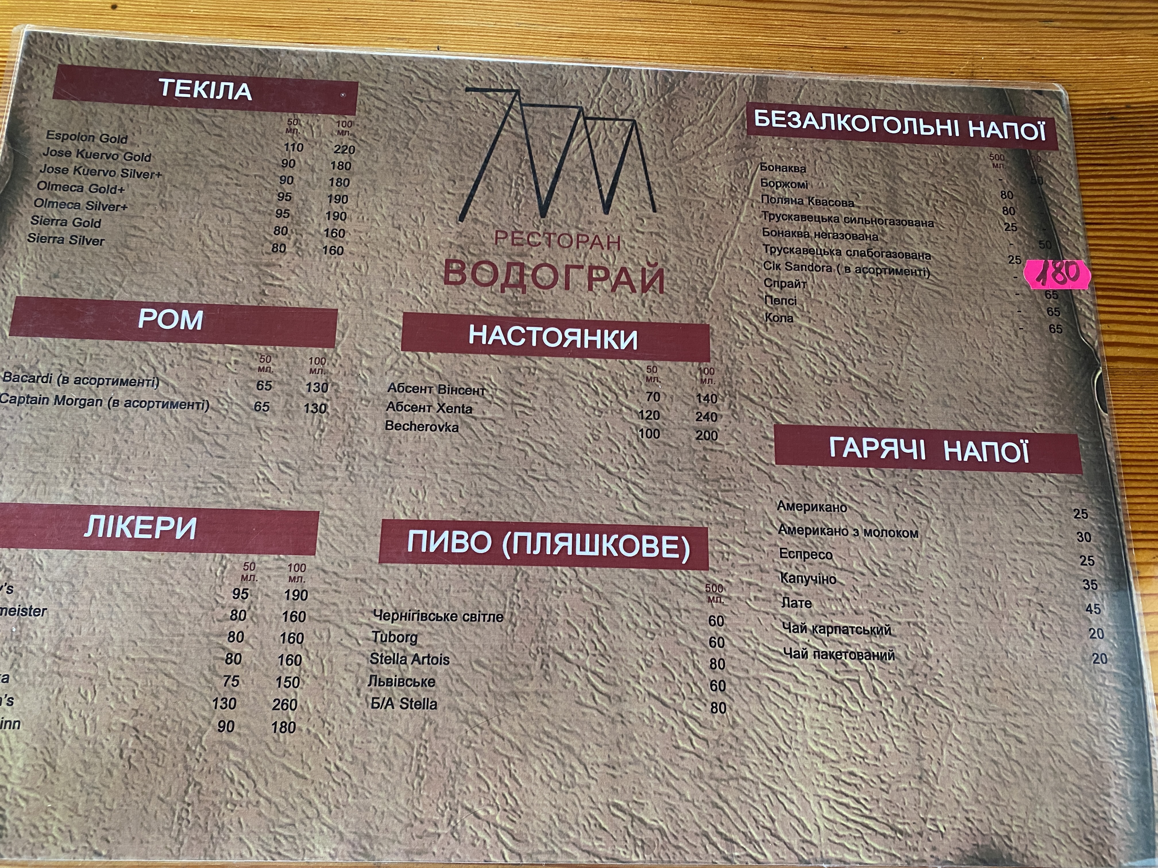 Restoran Vodohray menu 3