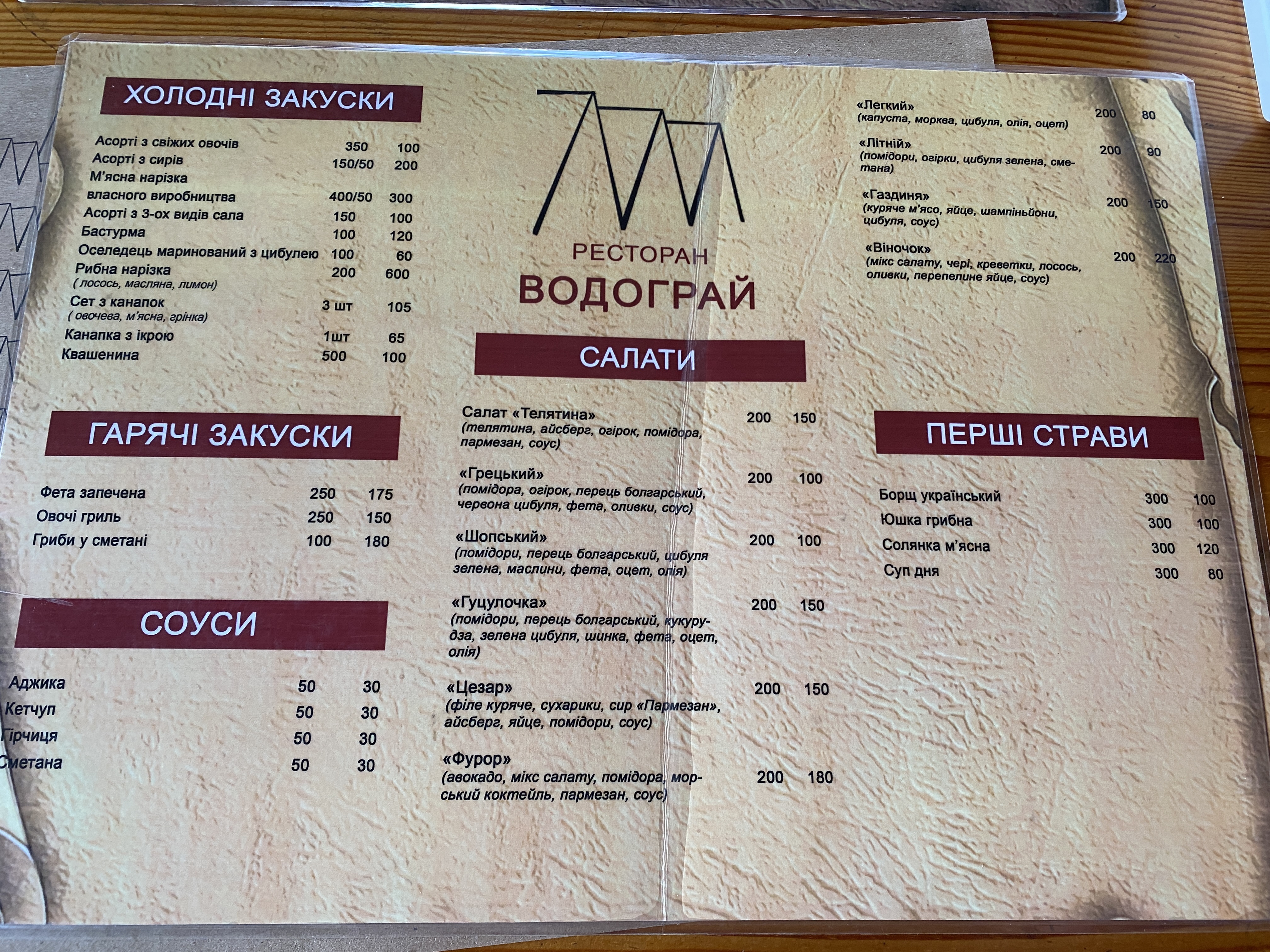 Restoran Vodohray menu 7