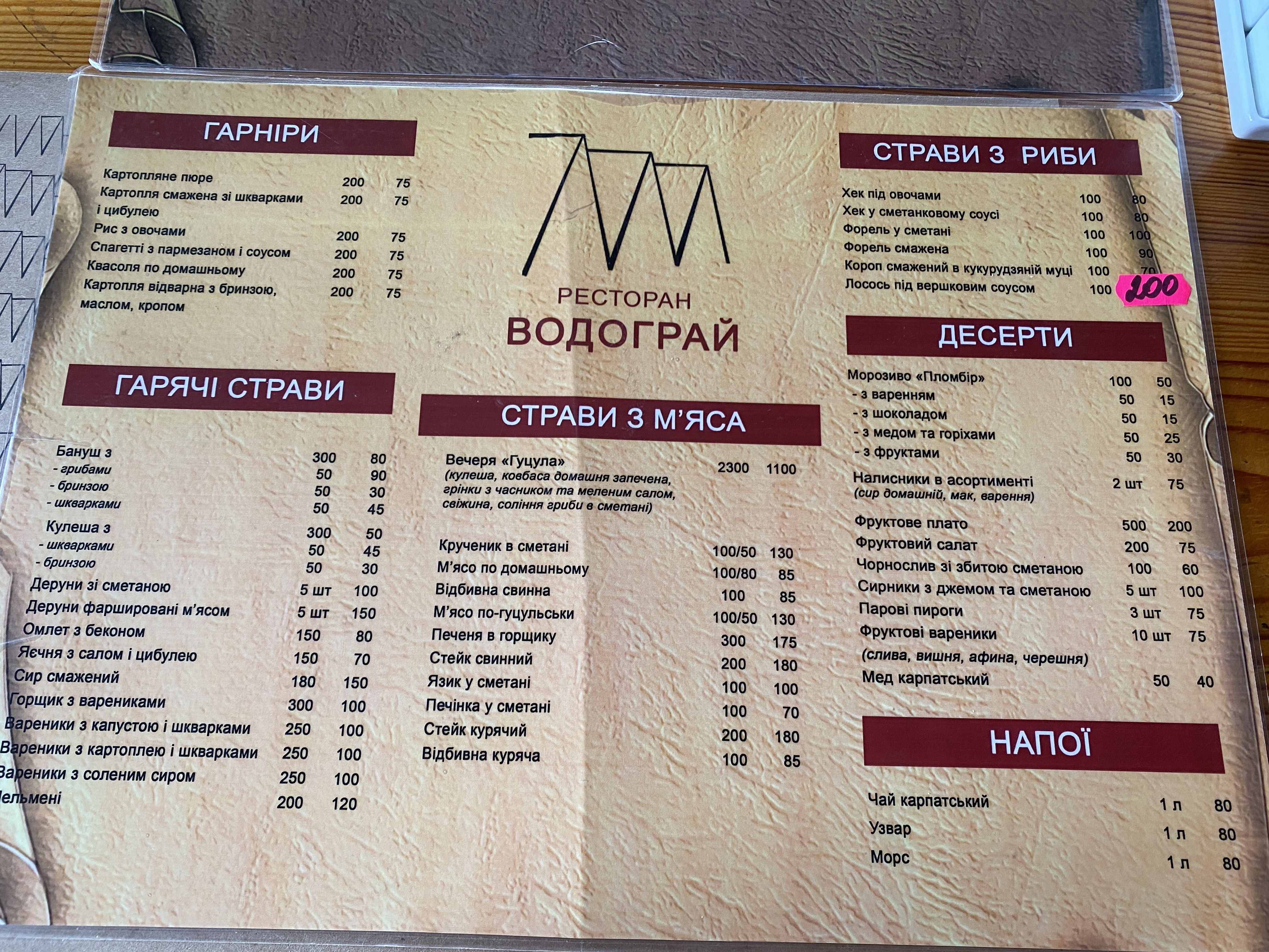 Restoran Vodohray menu 8