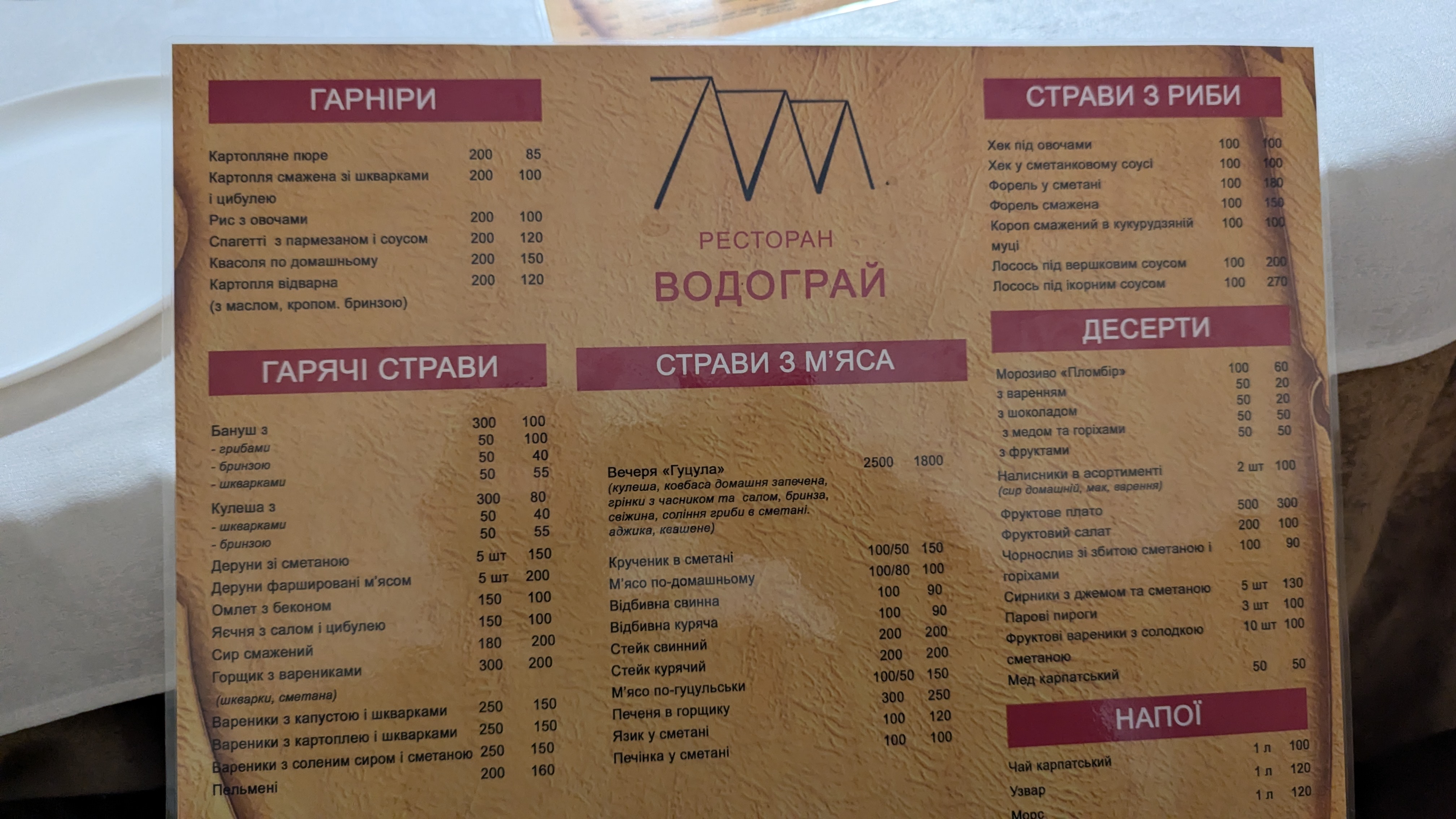 Restoran Vodohray menu 10