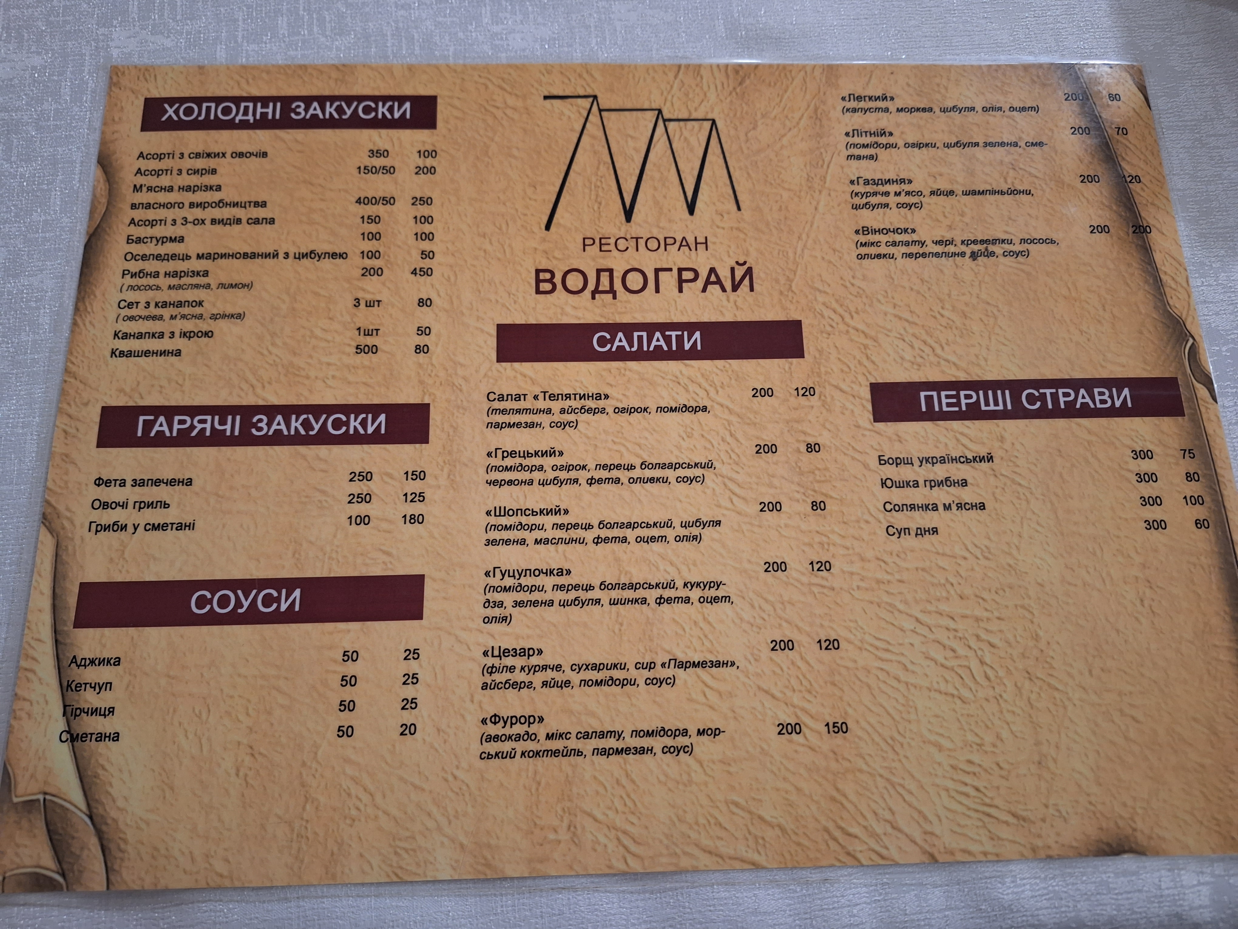 Restoran Vodohray menu 12