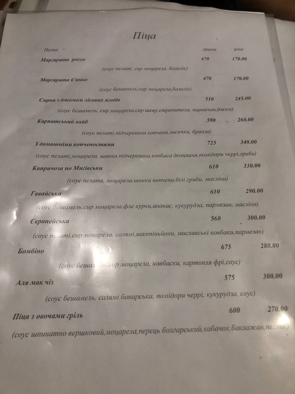 Hetʹman menu 5