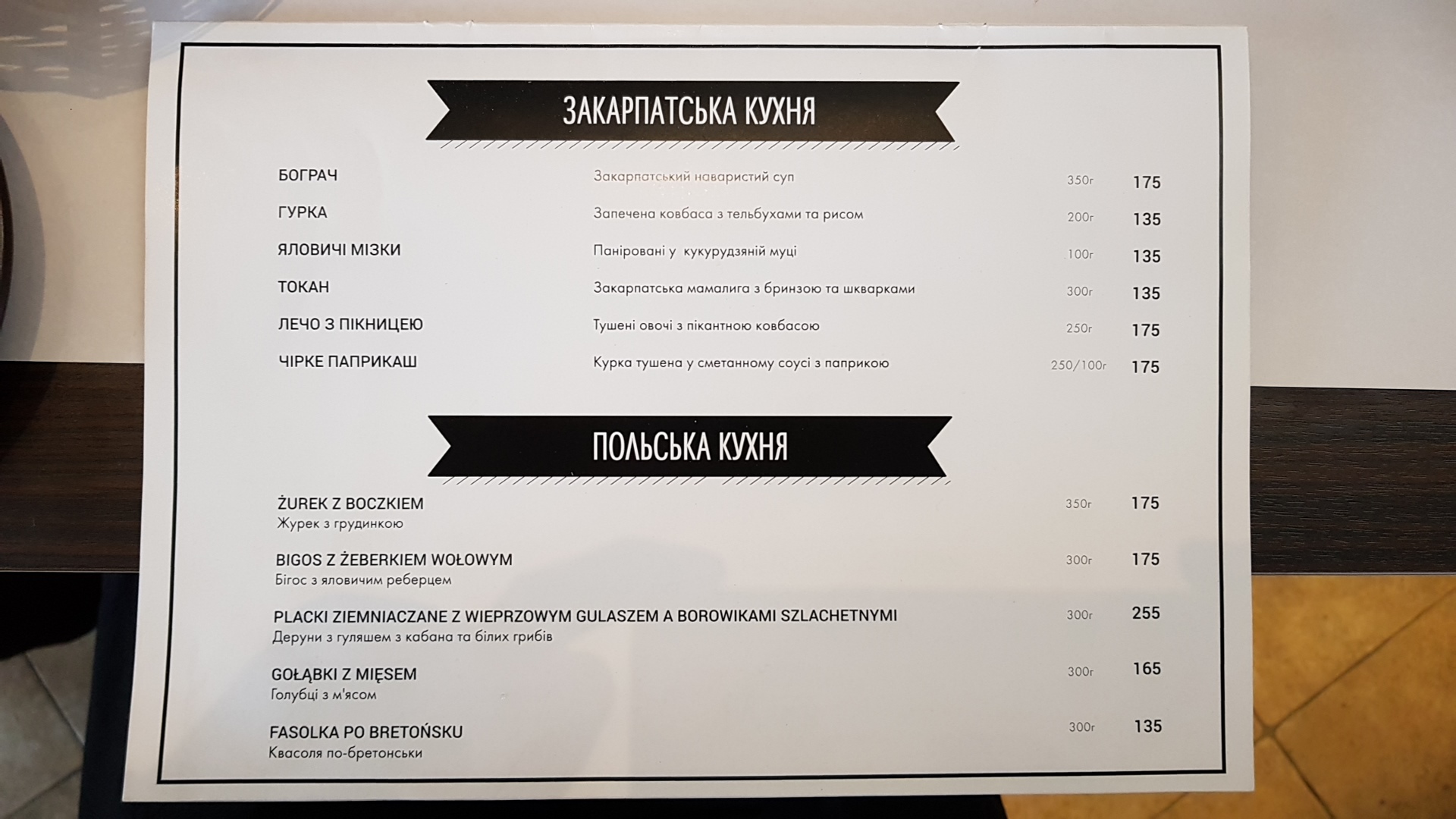 Filvarok №1 (living residance #2) menu 12