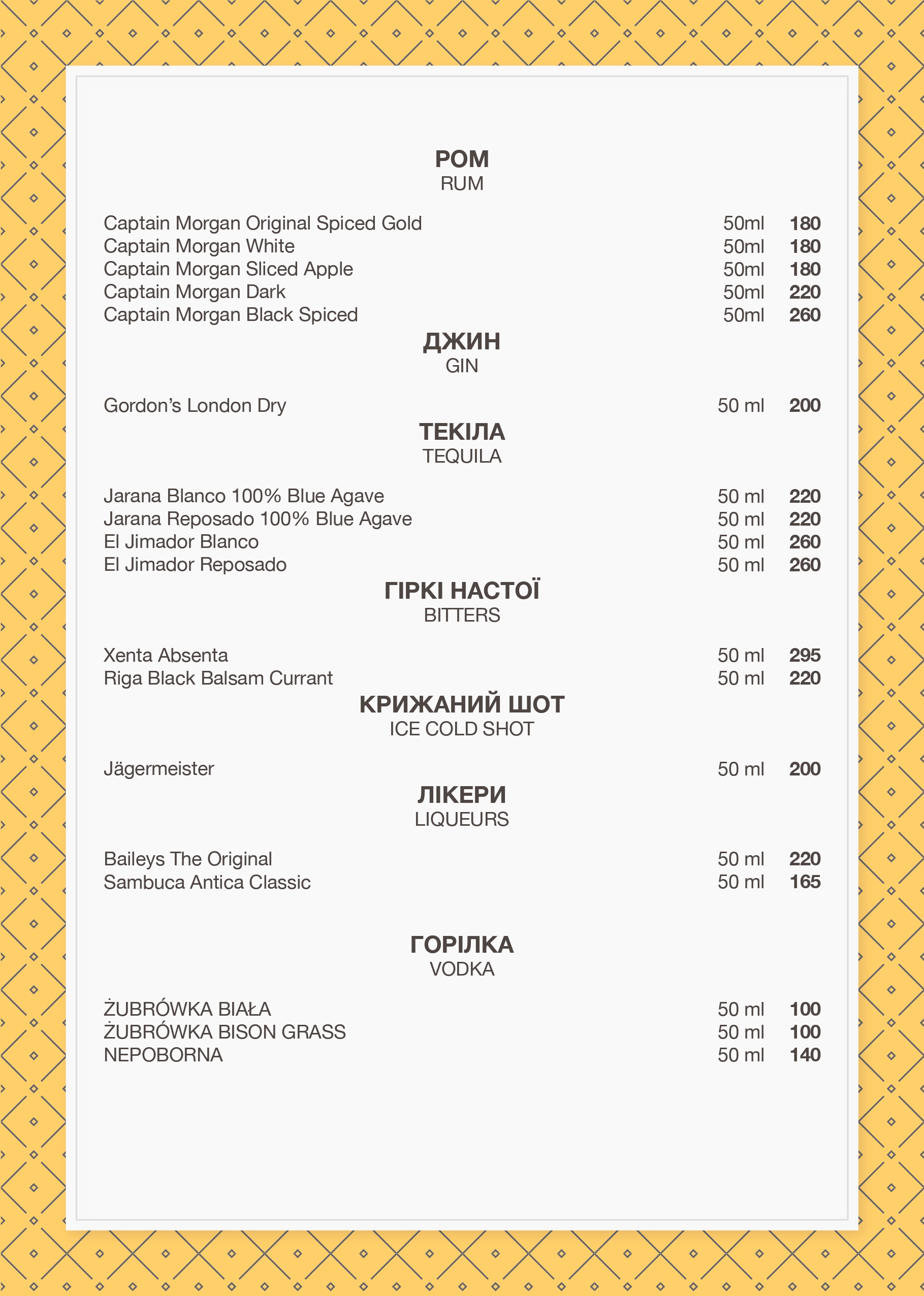 BUGIL menu 2